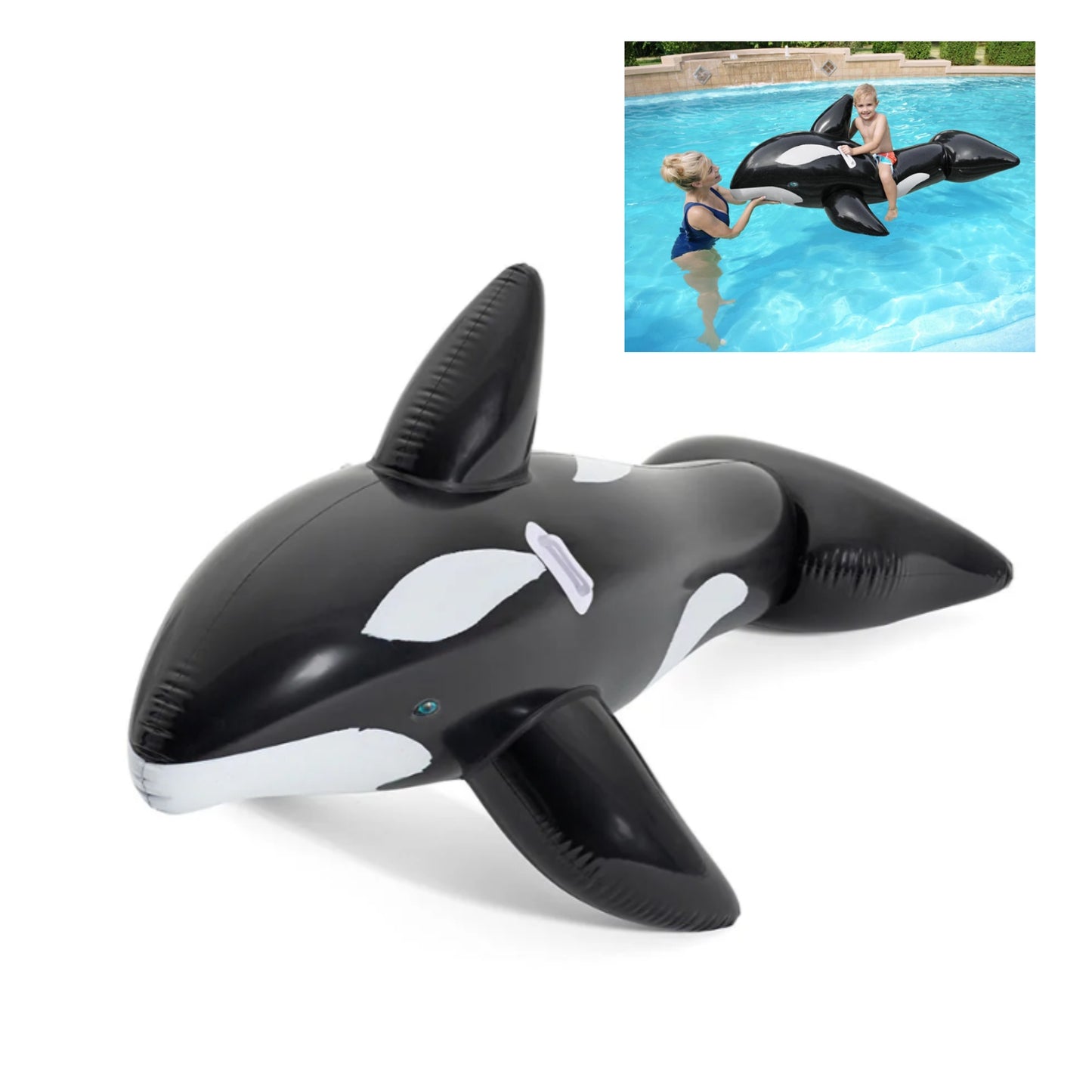41009 FLOTADOR MONTABLE 2.03 x 1.02 M ORCA CON AGARRADERAS CON 1 PZ O CAJA CON 8 PZS