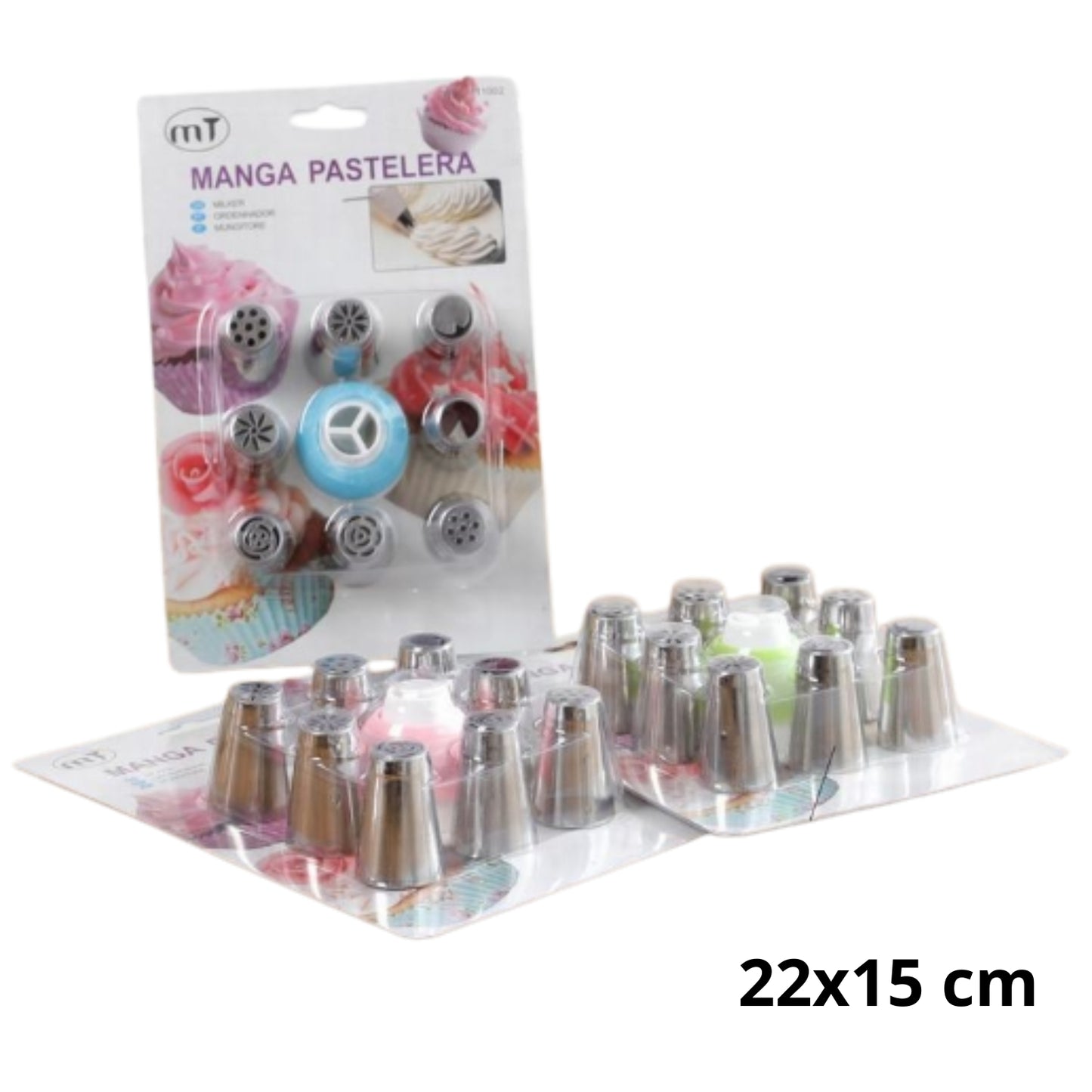 N-GPMX-1494 AZ-5952 JUEGO DE DUYAS Y ACCESORIOS PARA PASTELERIA CON 1 PZ O CAJA CON 144 PZS