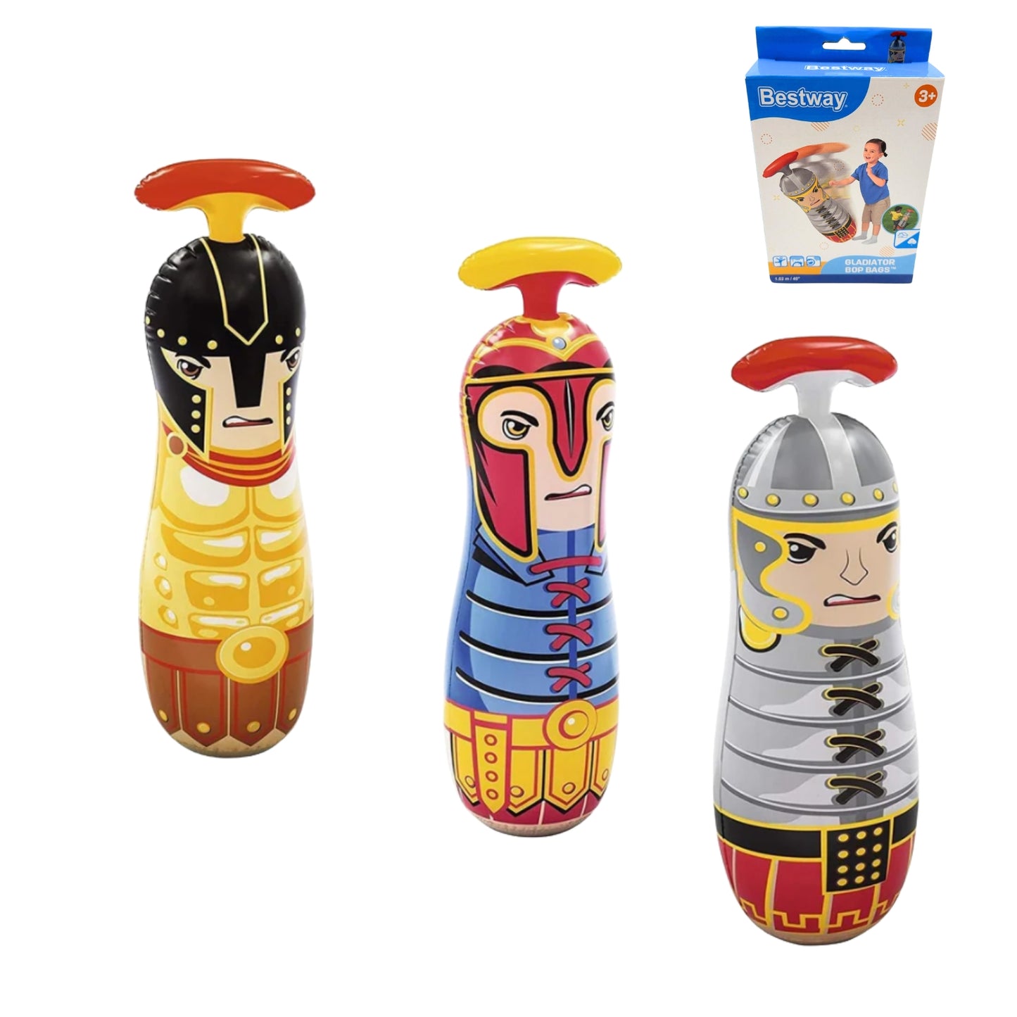N-GPMX-153 52288 LUCHADOR INFLABLE BOXEO 1.20 M GLADIADOR CON 1 PZ O CAJA CON 24 PZS