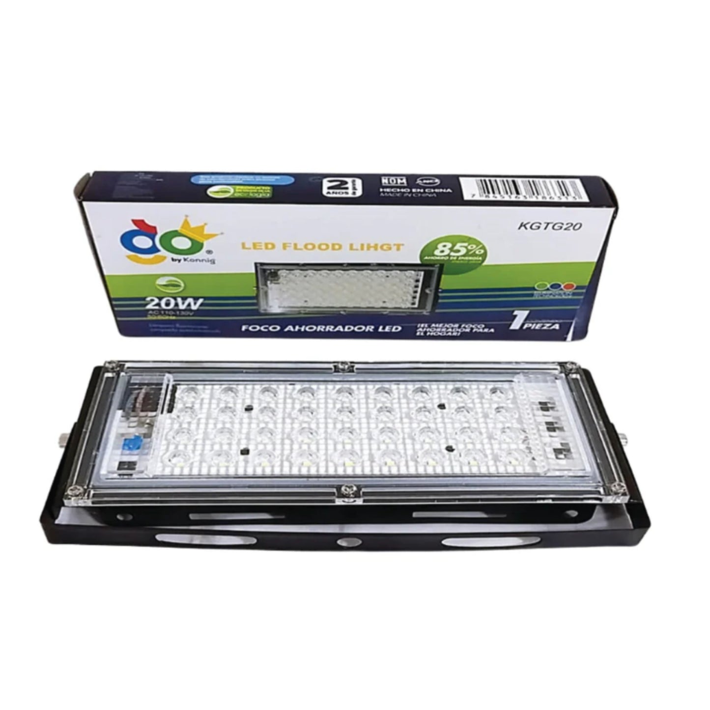 KGTG20 LAMPARA REFLECTOR DE LED 20 WATTS CON 1 PZ O CAJA CON 50 PZS