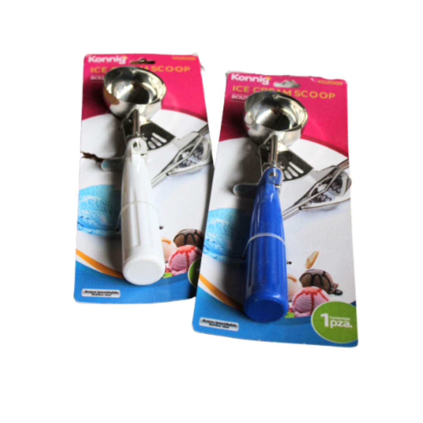 N-GPMX-1599 KG25510 CUCHARA PARA HELADO DE ACERO INOXIDABLE 6CM CON 1 PZ O CAJA CON 144 PZS