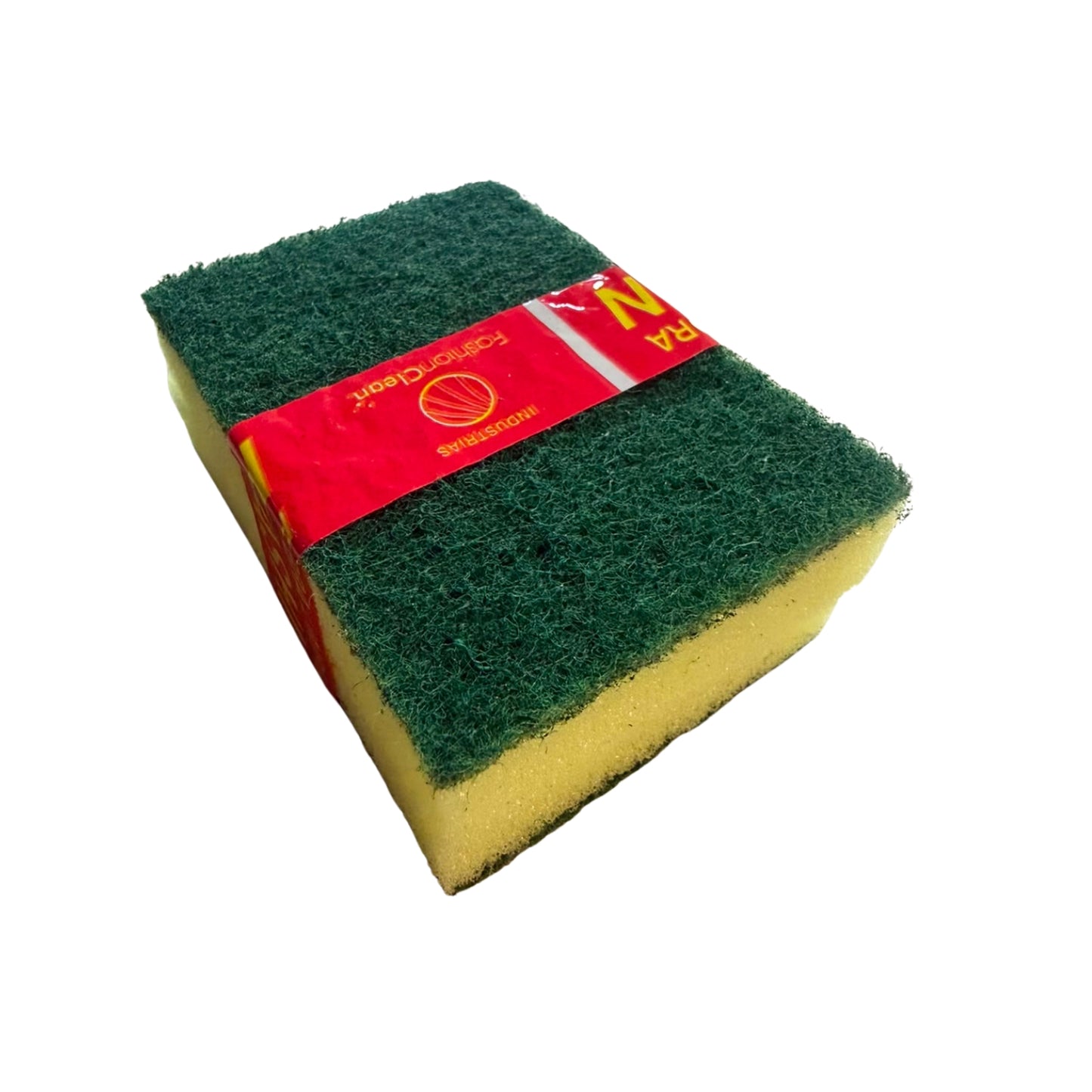 FVE10X7-55 FIBRA VERDE CON ESPONJA 10X7 CON 1 PQ O CAJA CON 55 PQT