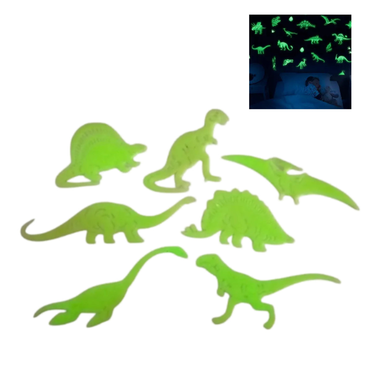 SG-21033AB FIGURAS LUMINOSAS DINOSAURIO Y ESTRELLAS CON 1 PZ O CAJA CON 432 PZS