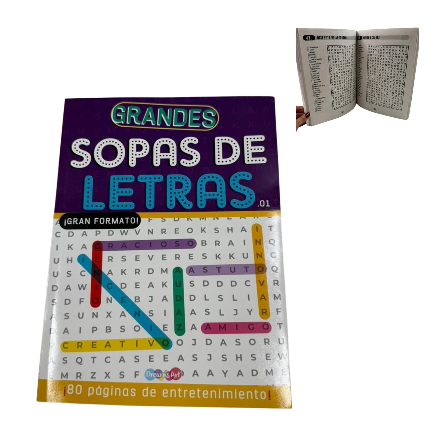 N-GPMX-182 BPVST3065 LIBRO PASATIEMPOS 20 X 27 CM 80 PAG SOPA DE LETRAS CON 1 PZ O CAJA CON 48 PZS