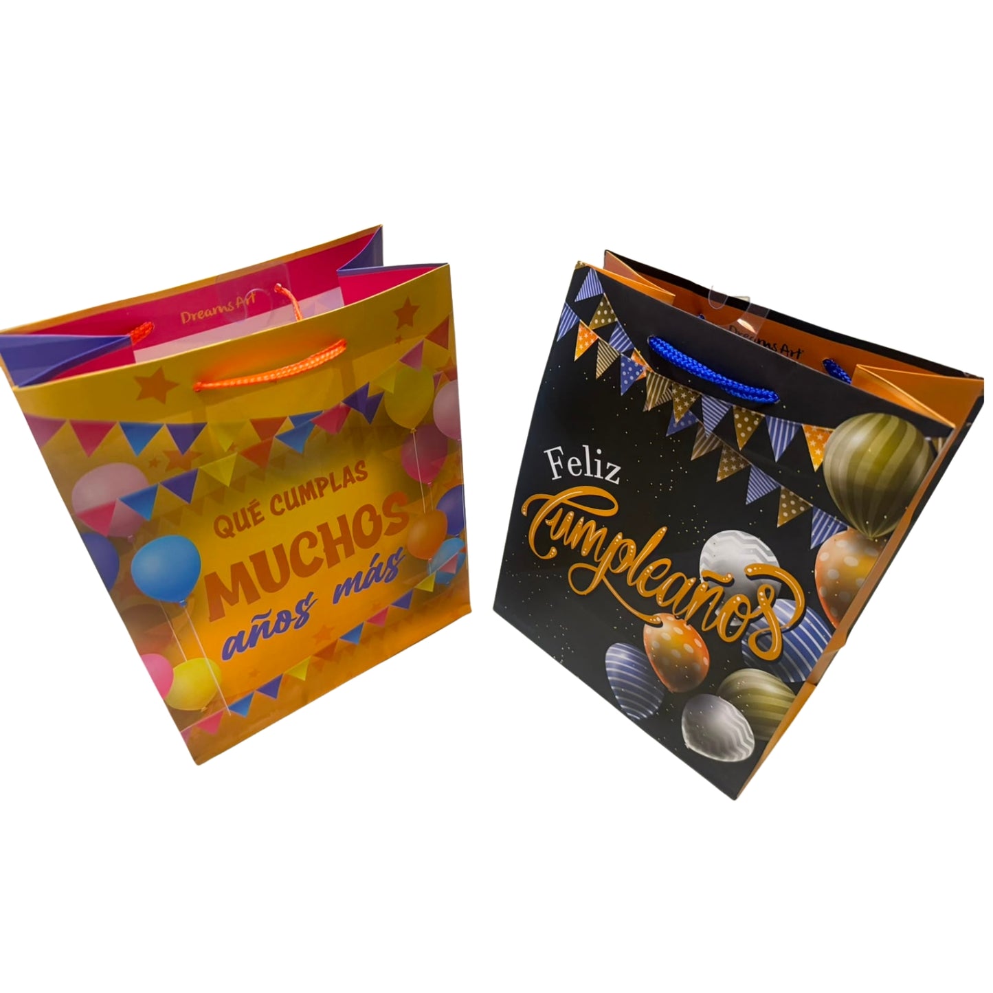 N-GPMX-213 GBHB140M BOLSA DE REGALO 7 X9 PULG CUMPLEAÑOS MATE 4 GLOBOS CON 1 PZ O CAJA CON 48 PZS
