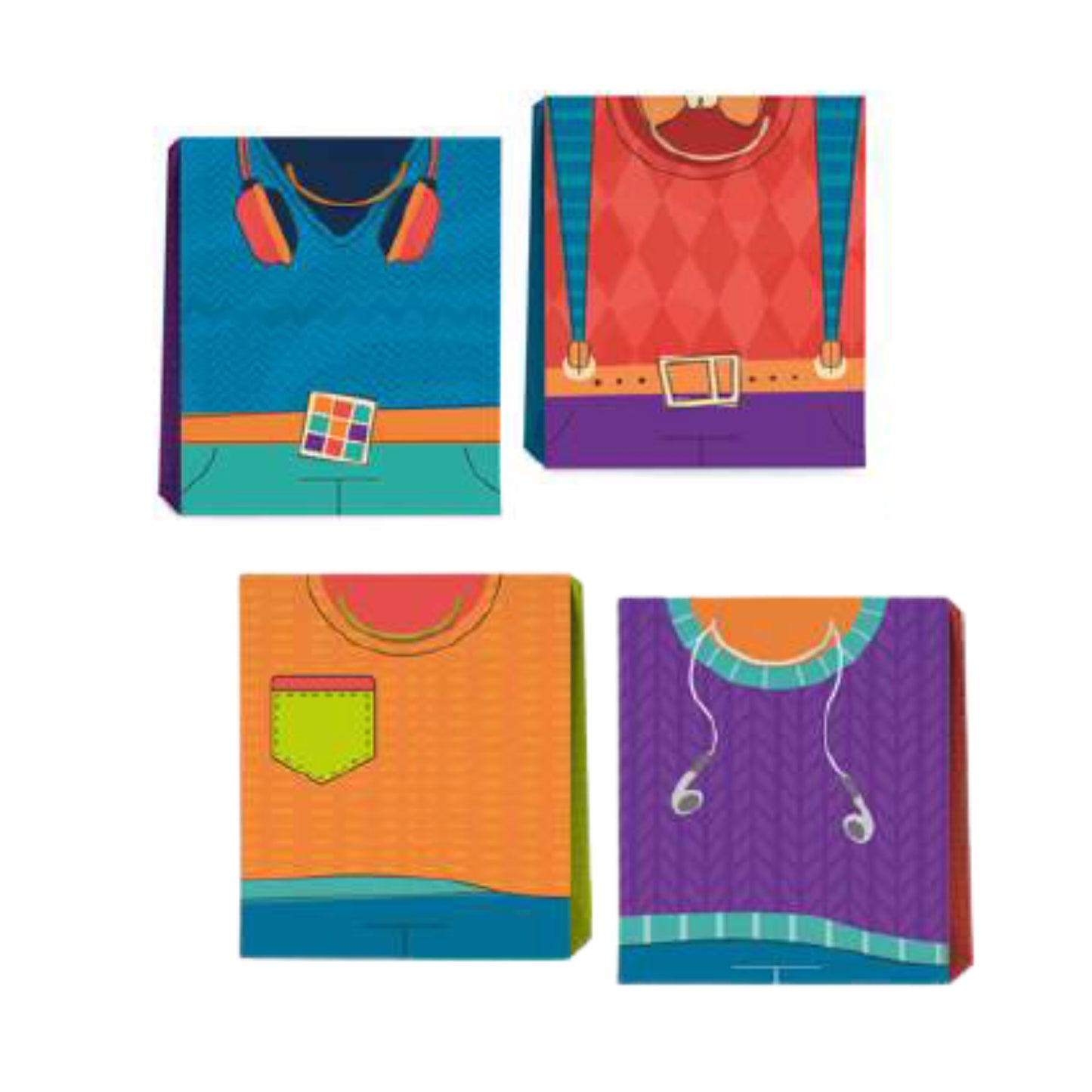 GBMEN056M BOLSA DE REGALO 7 X 9 PULG HOMBRE MATE 4 MOD CRAZY BOY CON 1 PZ O CAJA CON 48 PZS