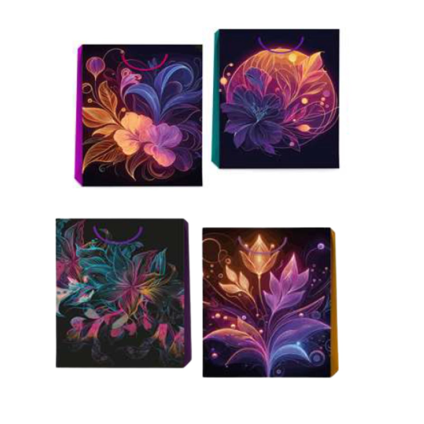 GBFL025L BOLSA DE REGALO 10 X 13 PULG FLORES MATE 4 LUZ DE FLOR CON 1 PZ O CAJA CON 48 PZS