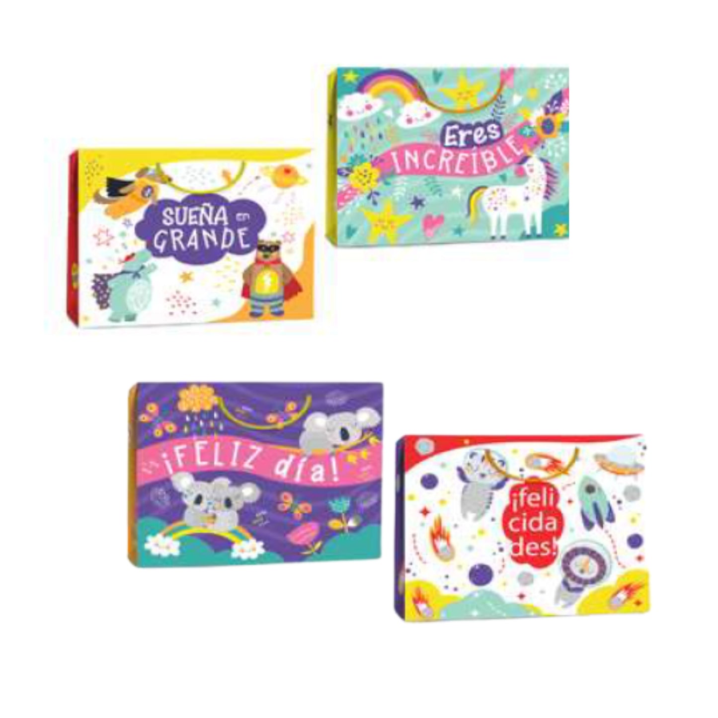 GBKID032HL BOLSA DE REGALO 13 X 10.5 PULG INFANTIL HORIZONTAL MATE 4 MOD PEQUE FANTASIA CON 1 PZ O CAJA CON 48 PZS