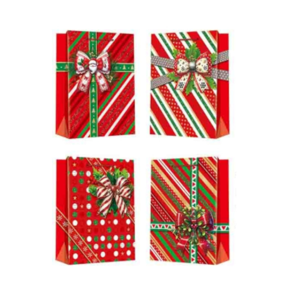 GB-0153B-1 BOLSA DE PAPEL DECORATIVA 18x10x23 CM CON 1 PZ O CAJA CON 720 PZS