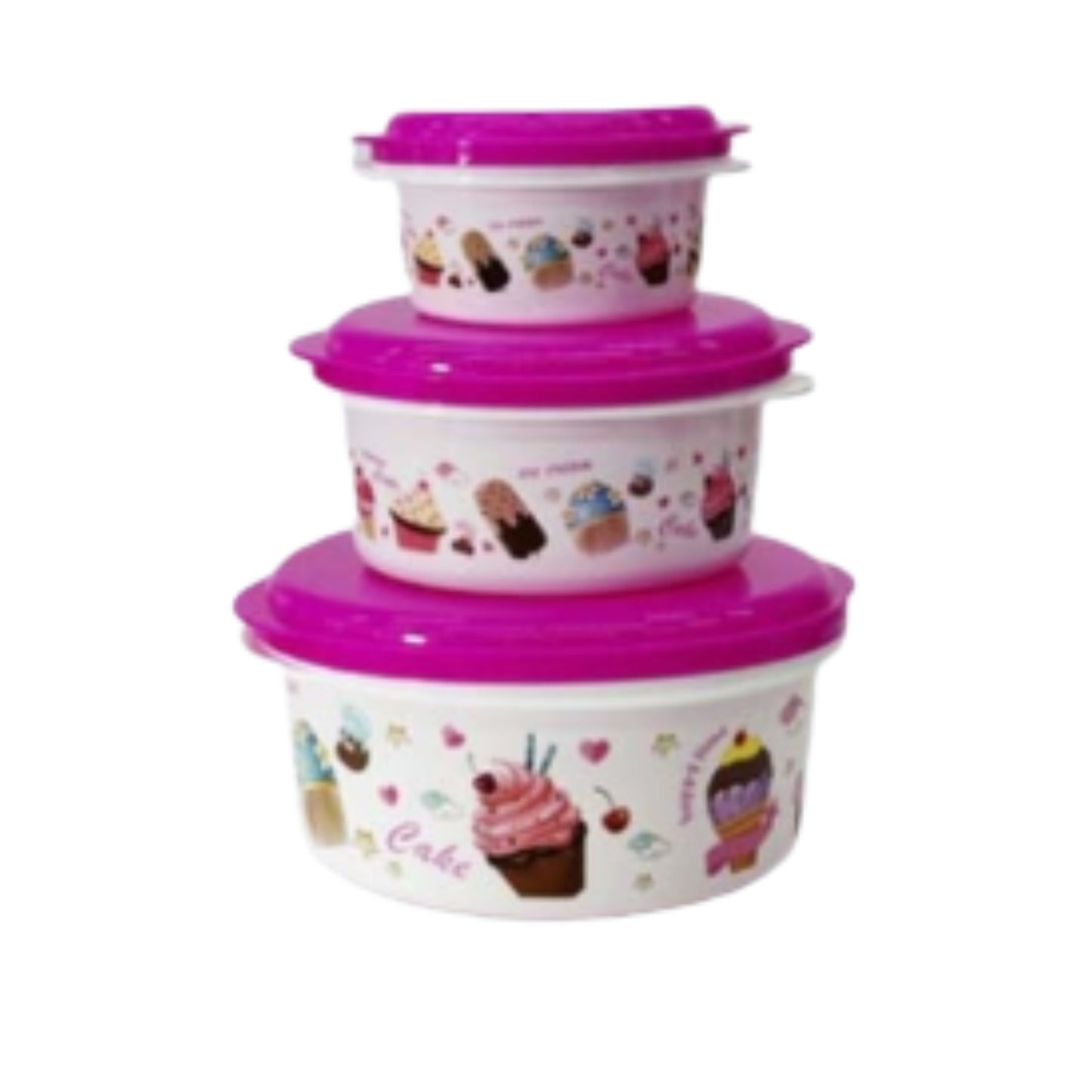 AK-3623A JGO 3 RECIPIENTES CON TAPA DE PLASTICO CON 1 PAQ O CAJA CON 48 PQTS