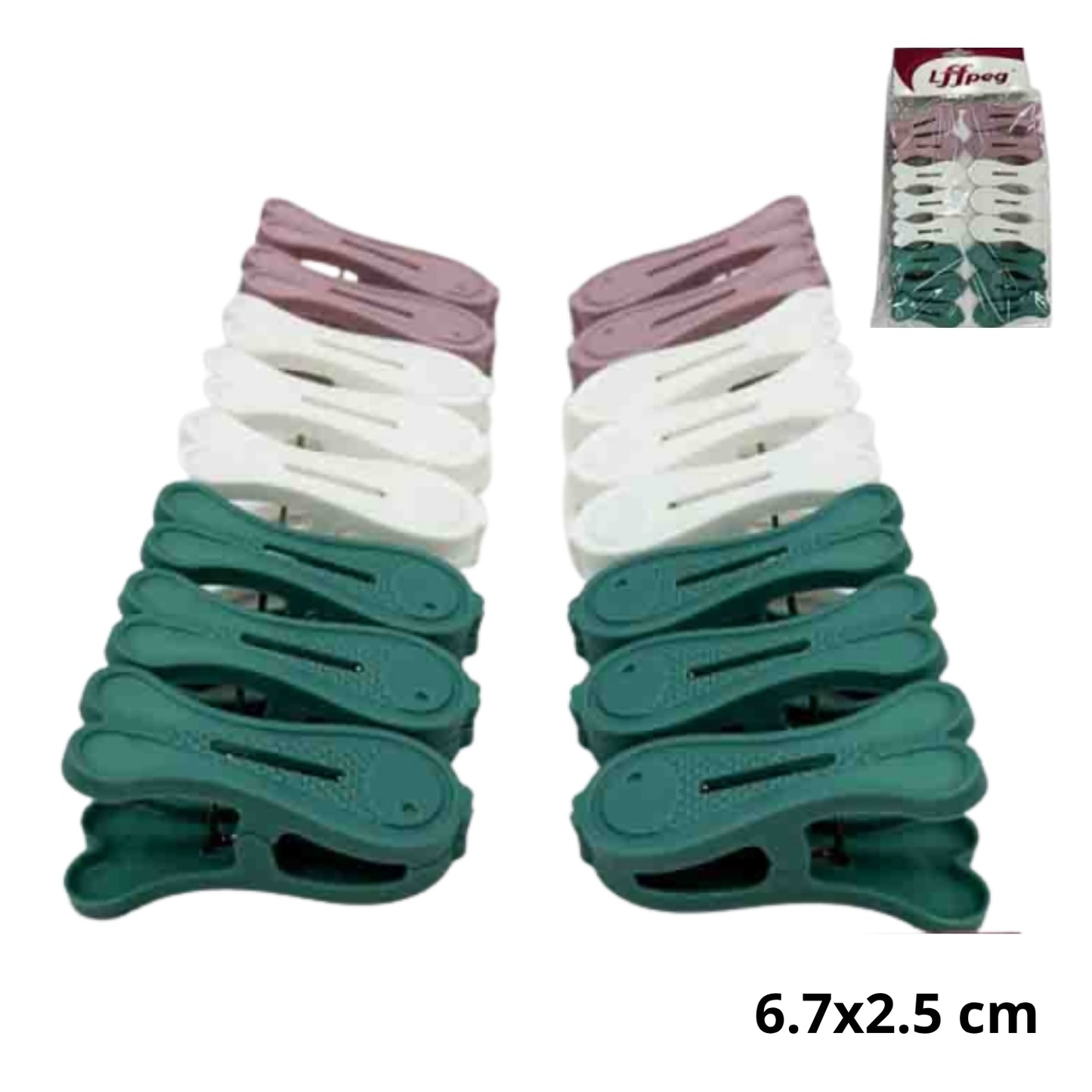 AE-3046-16 BLISTER 16 PINZAS PARA ROPA CON 1 PAQ O CAJA CON 120 PQTS