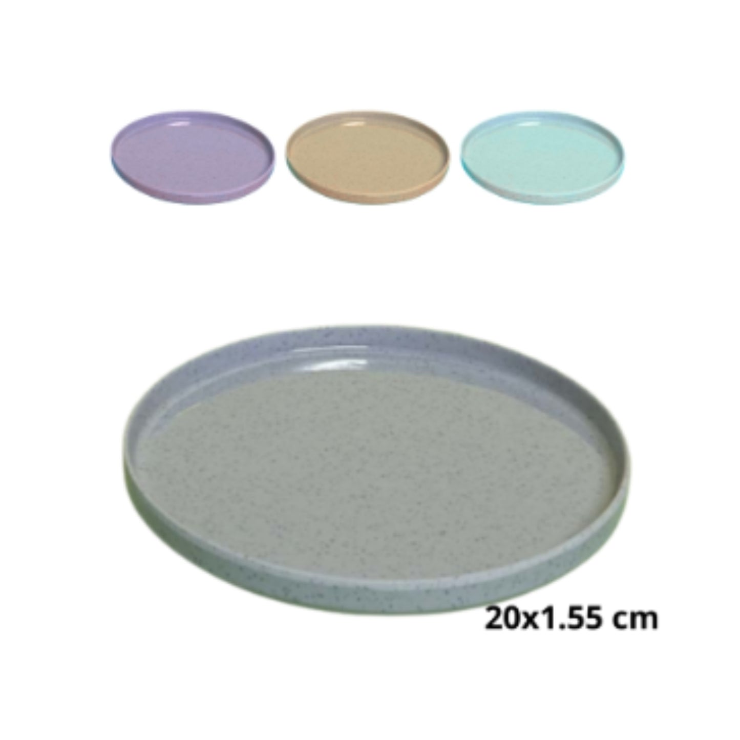 AB-5502-8 PLATO DE MELAMINA CON 1 PZ O CAJA CON 96 PZS