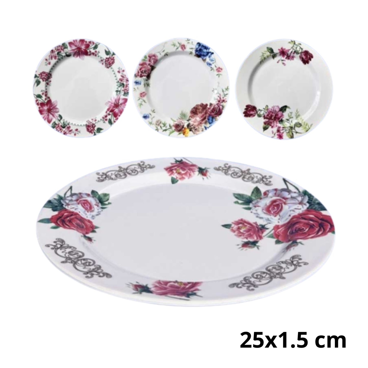 AB-0912-10 PLATO DE MELAMINA CON 1 PZ O CAJA CON 96 PZS