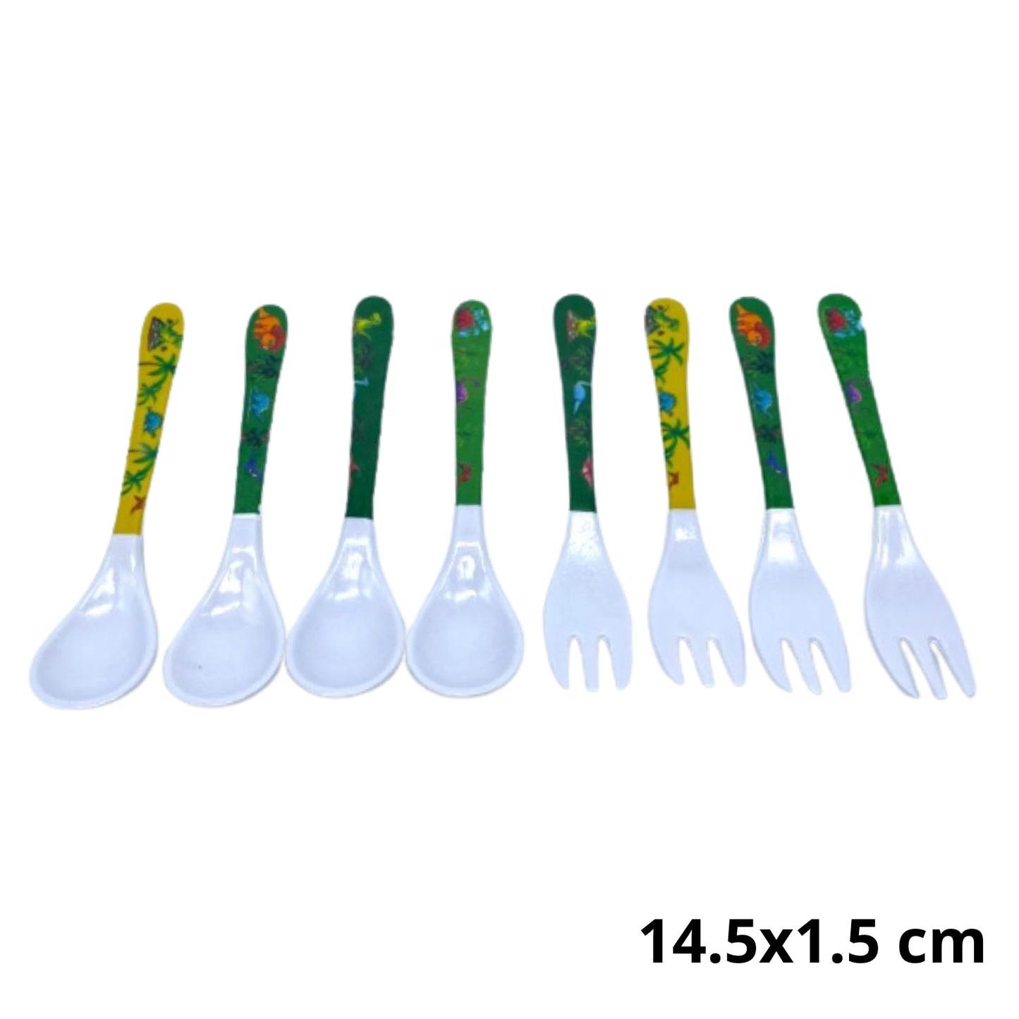 AB-8107B-6 CUCHARA Y TENEDOR DE MELAMINA CON 1 PZ O CAJA CON 96 PZS