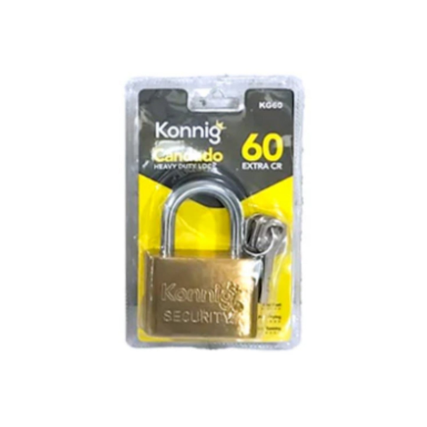 N-GPMX-369 KG-60S CANDADO DE ACERO REFORZADO DE 60 MM CON 1 PZ O CAJA CON 72 PZS