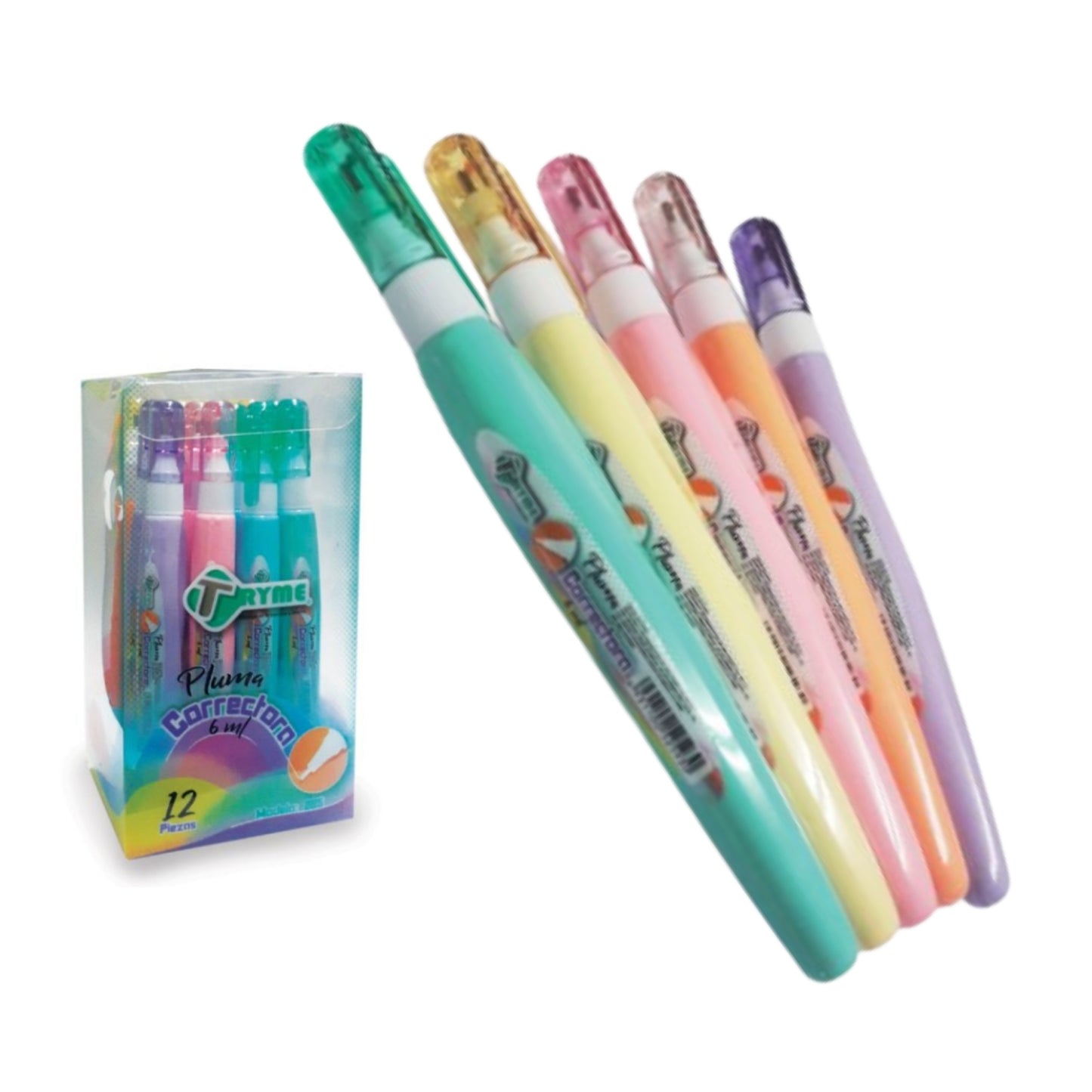 285 CORRECTOR LIQ. 7ML PASTEL CON 12 PZS O CAJA CON 48 PQTS