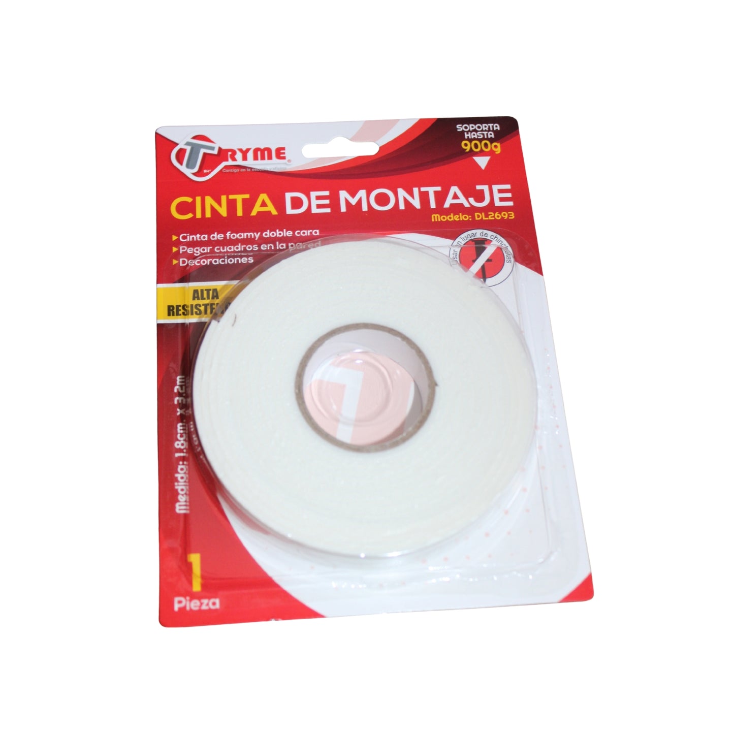 N-GPMX-470 DL2693 CINTA DE MONTAJE 1.8CM x 3.2M, CON 1 PZ O CAJA CON 180 PZS