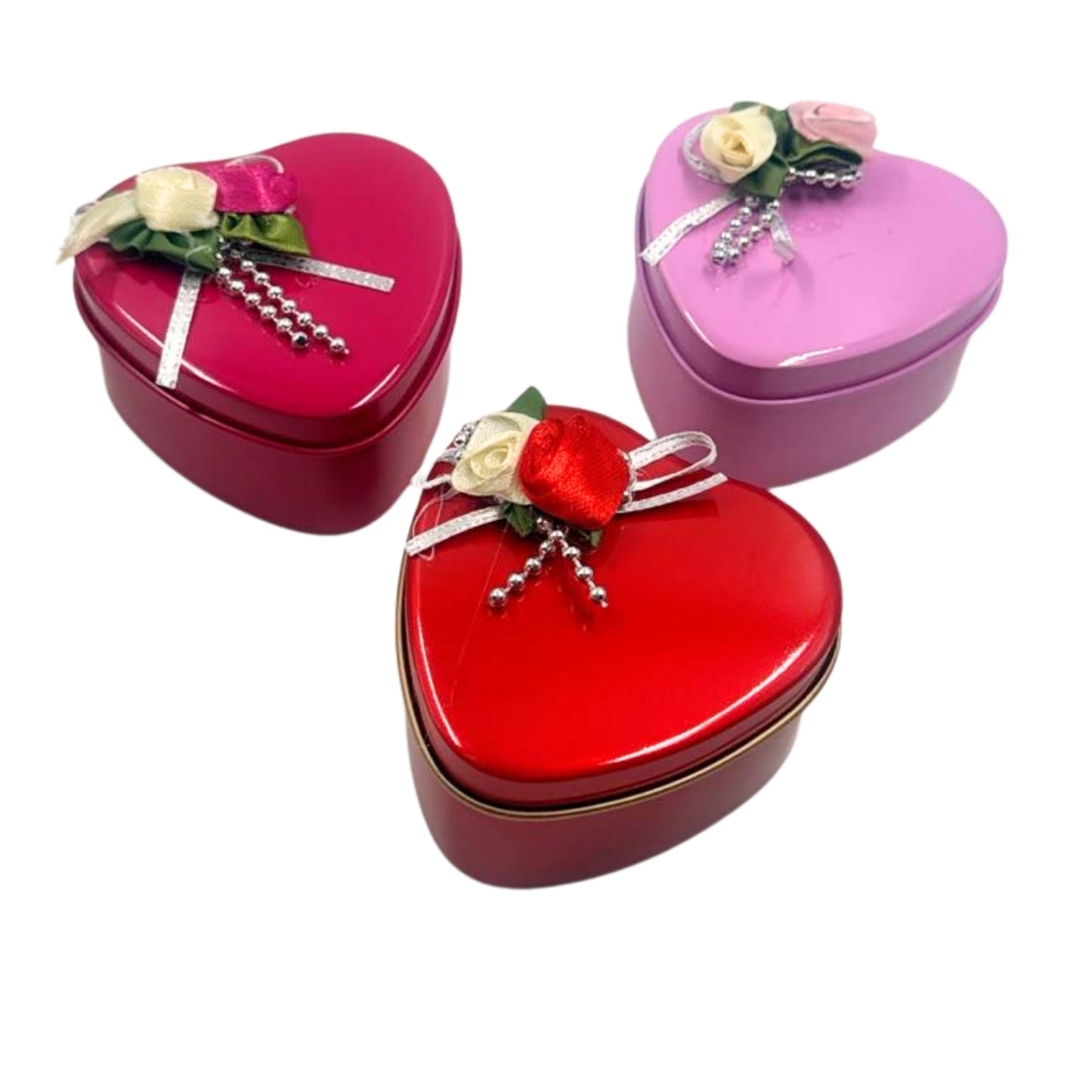 TI-1015-2 CAJITA METALICA FORMA DE CORAZÓN CON 10 PZS O CAJA CON 50 PQTS