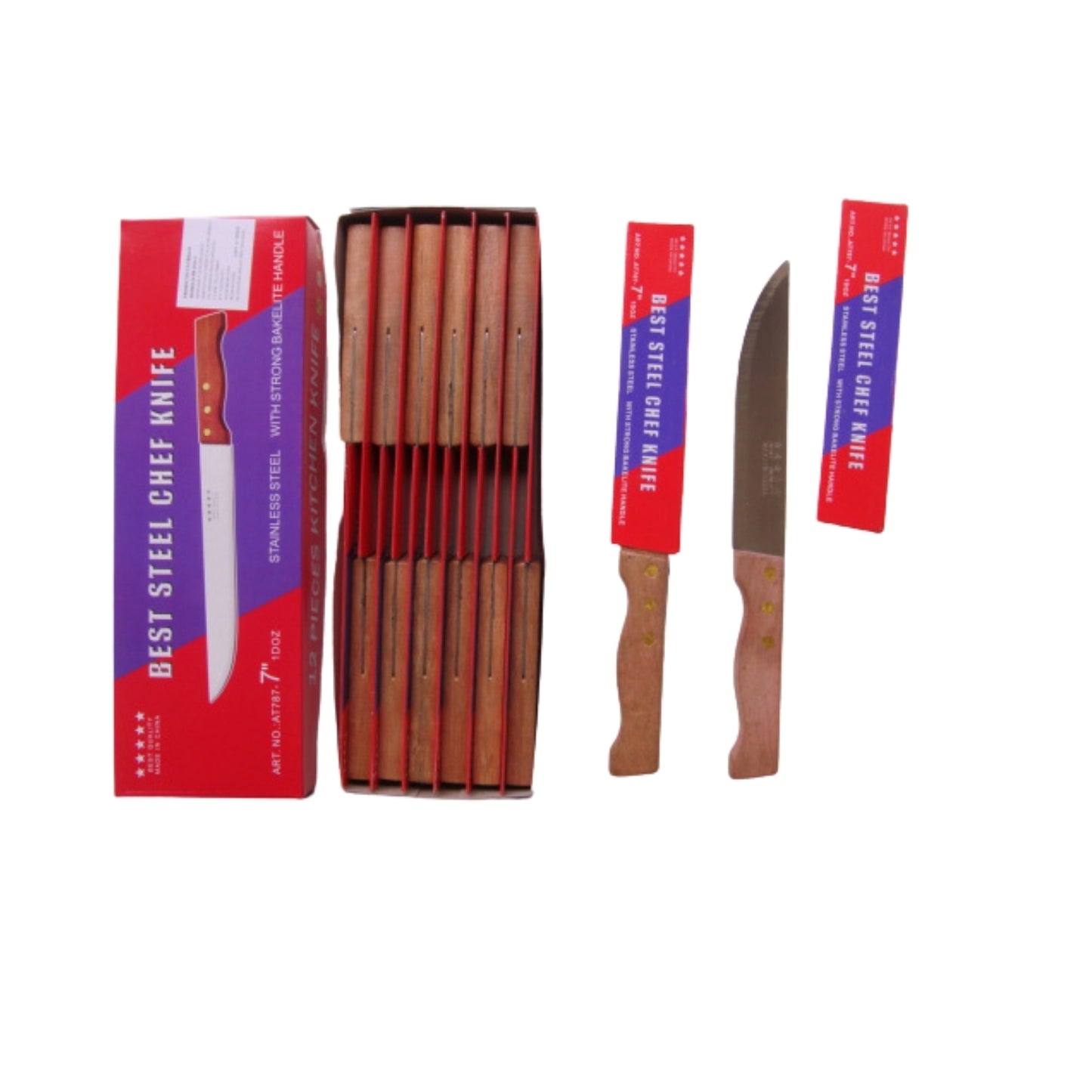 PB-2012-1 CUCHILLO 7 PULG, CON 1 PZ O CAJA CON 240 PZS