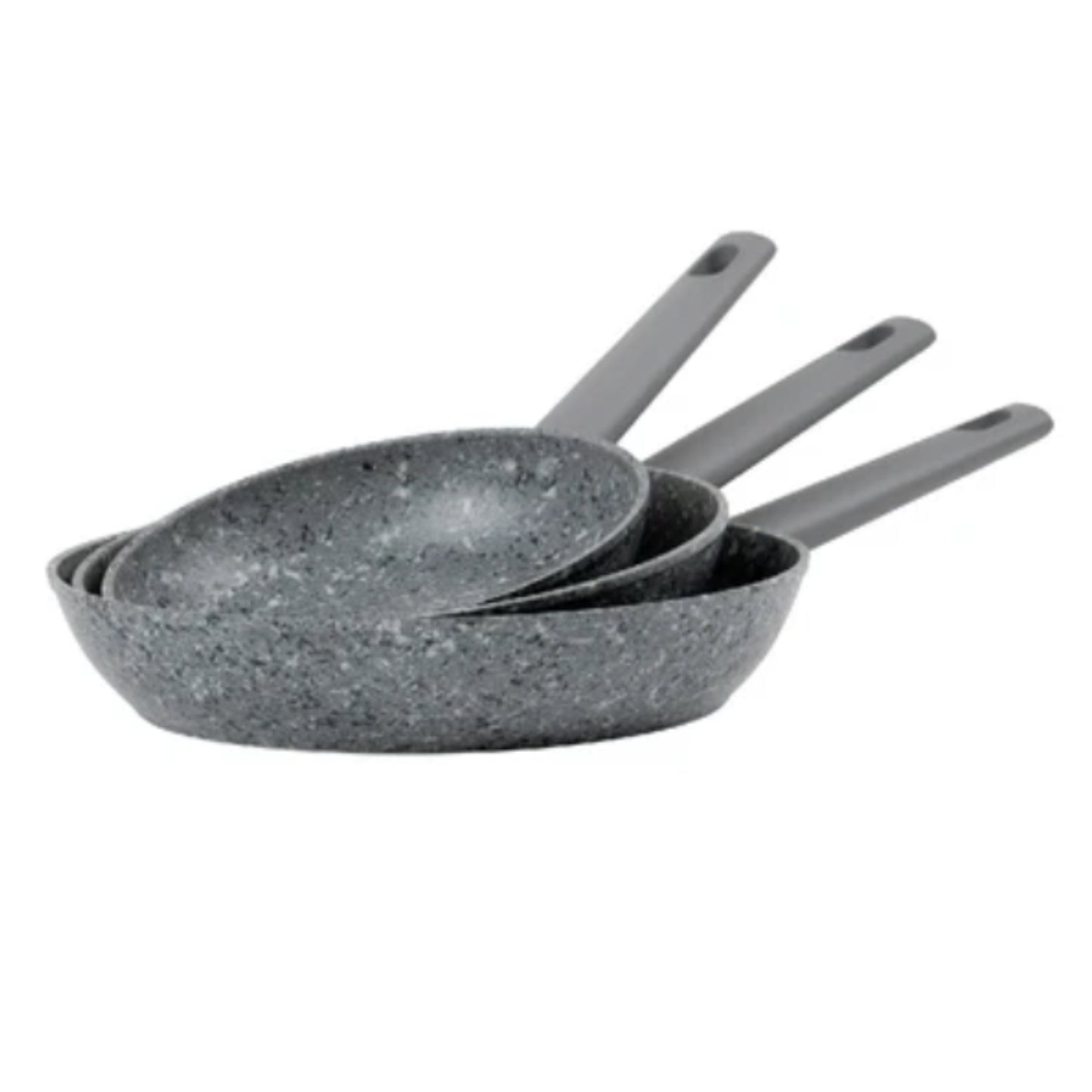 LCS007-10 LC SARTEN PARIS 3 PZS GRANITO GRIS 20,24,28 CM CON 1 PZ O CAJA CON 6 SET