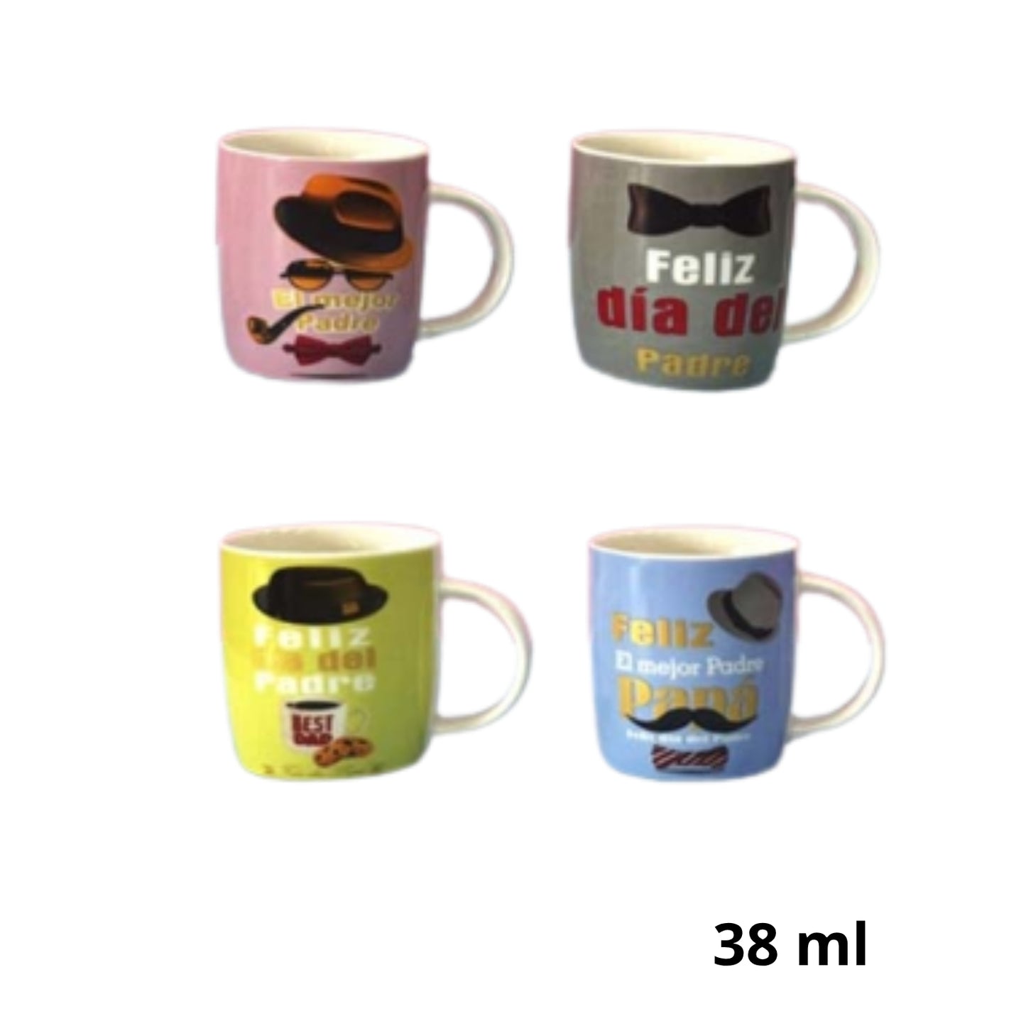 AW-1151G TAZA DE CERAMICA FELIZ DIA DEL PADRE CON 1 PZ O CAJA CON 72 PZS