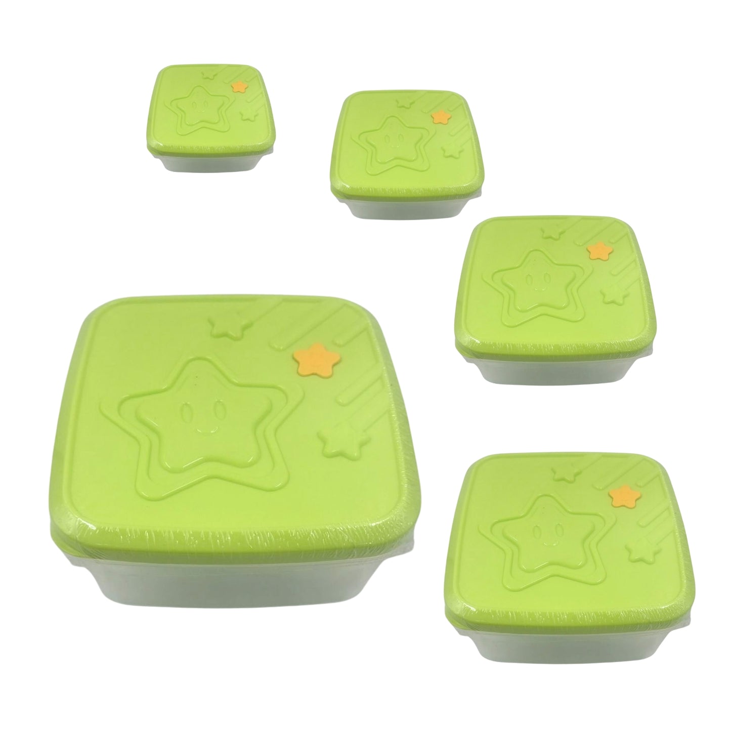 AK-3632B-5 JGO 5 RECIPIENTES CON TAPA DE PLASTICO CON 1 PAQ O CAJA CON 36 PQTS