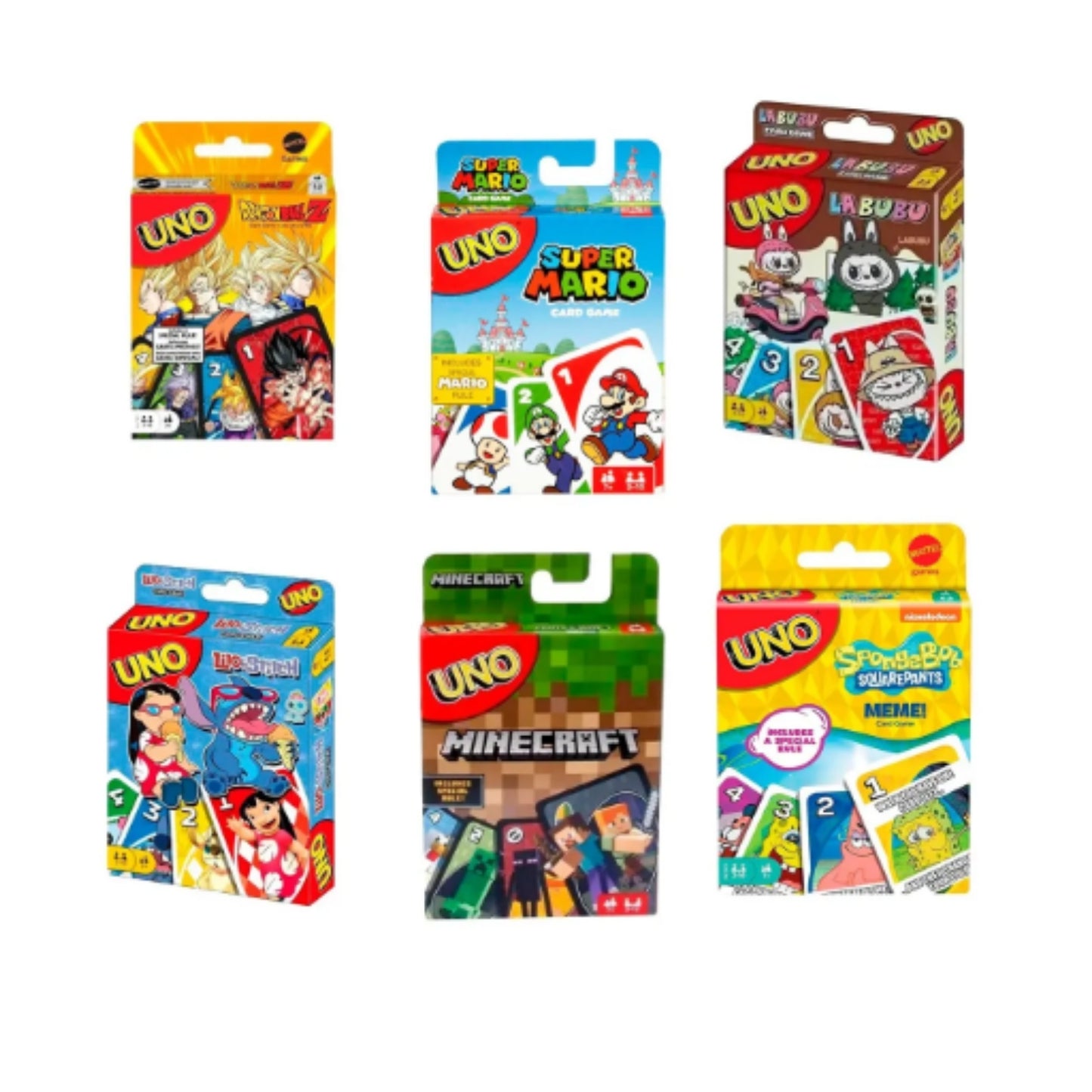 TG-0440-5 JUEGO UNO PERSONAJES CON 1 PZ O CAJA CON 144 PZS