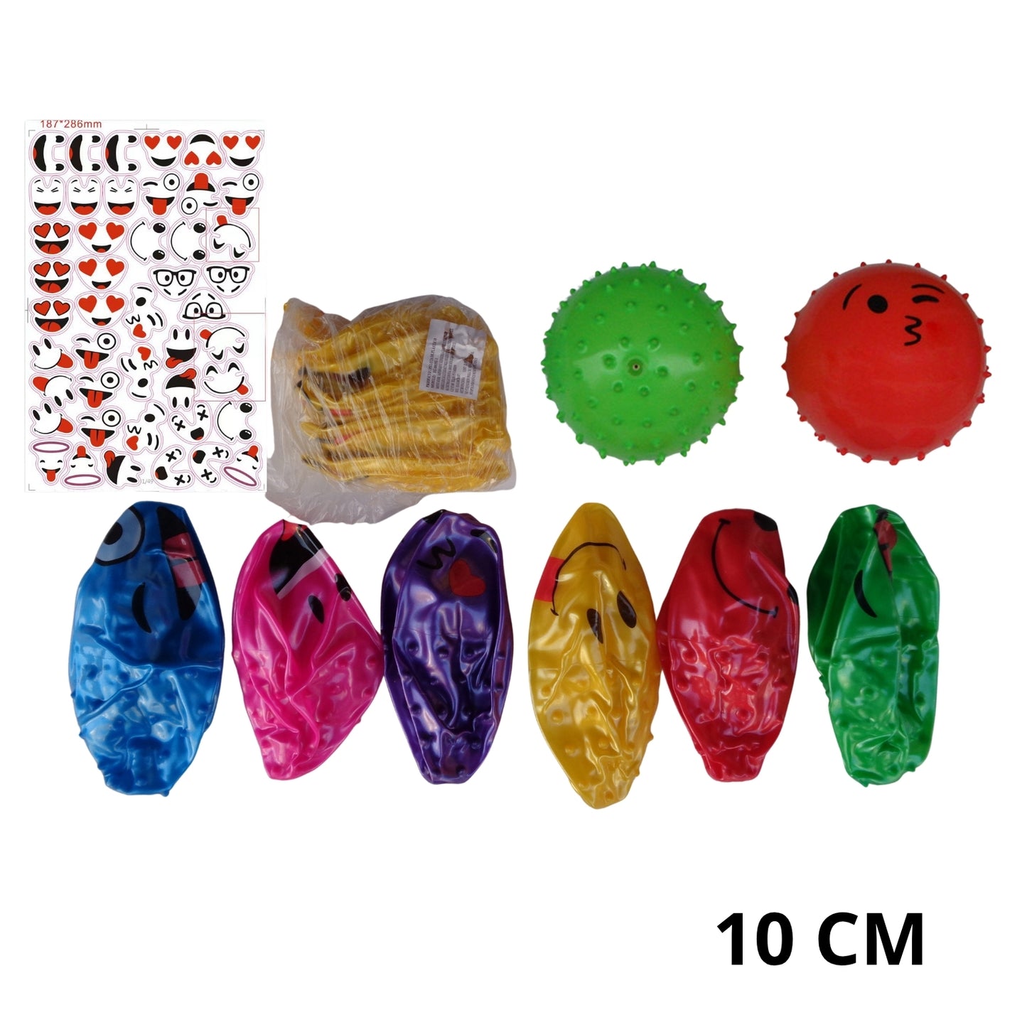 TG-0835E PELOTA CON PICOS 10 CM 25GRS PAQ CON 12 PZS O CAJA CON 125 PQTS