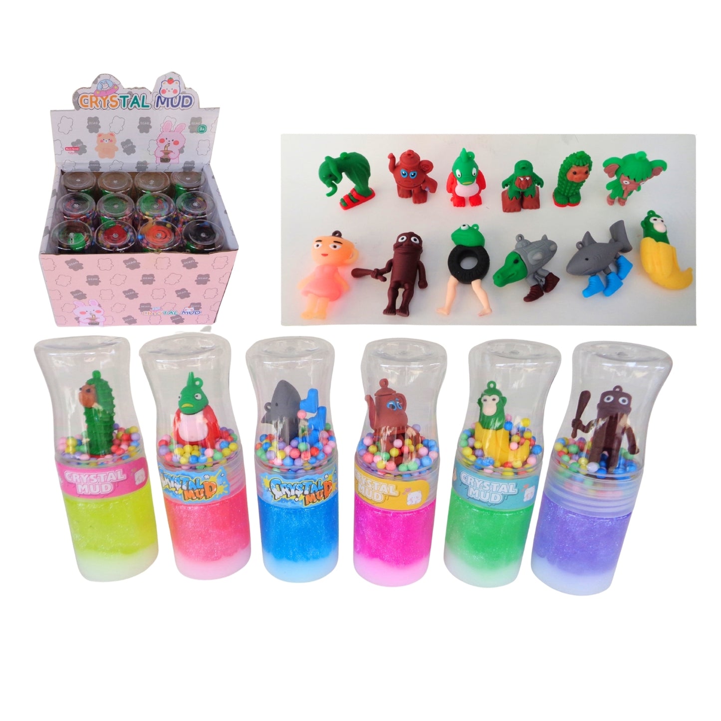 N-GPMX-794 TG-142-100 SLIME CON PERLAS Y ANIMALITO 5 x 15.5 CM PAQ CON 12 PZS O CAJA CON 12 PQTS