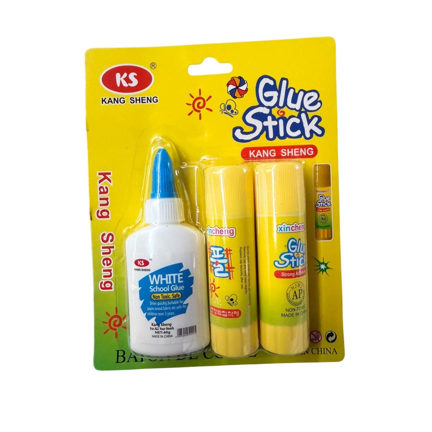 UB-0530-3 SET DE PEGAMENTO 40 GRS Y 2 PRITT 23 GRS 15x18.5 CM CON 1 PZ O CAJA CON 240 PZS