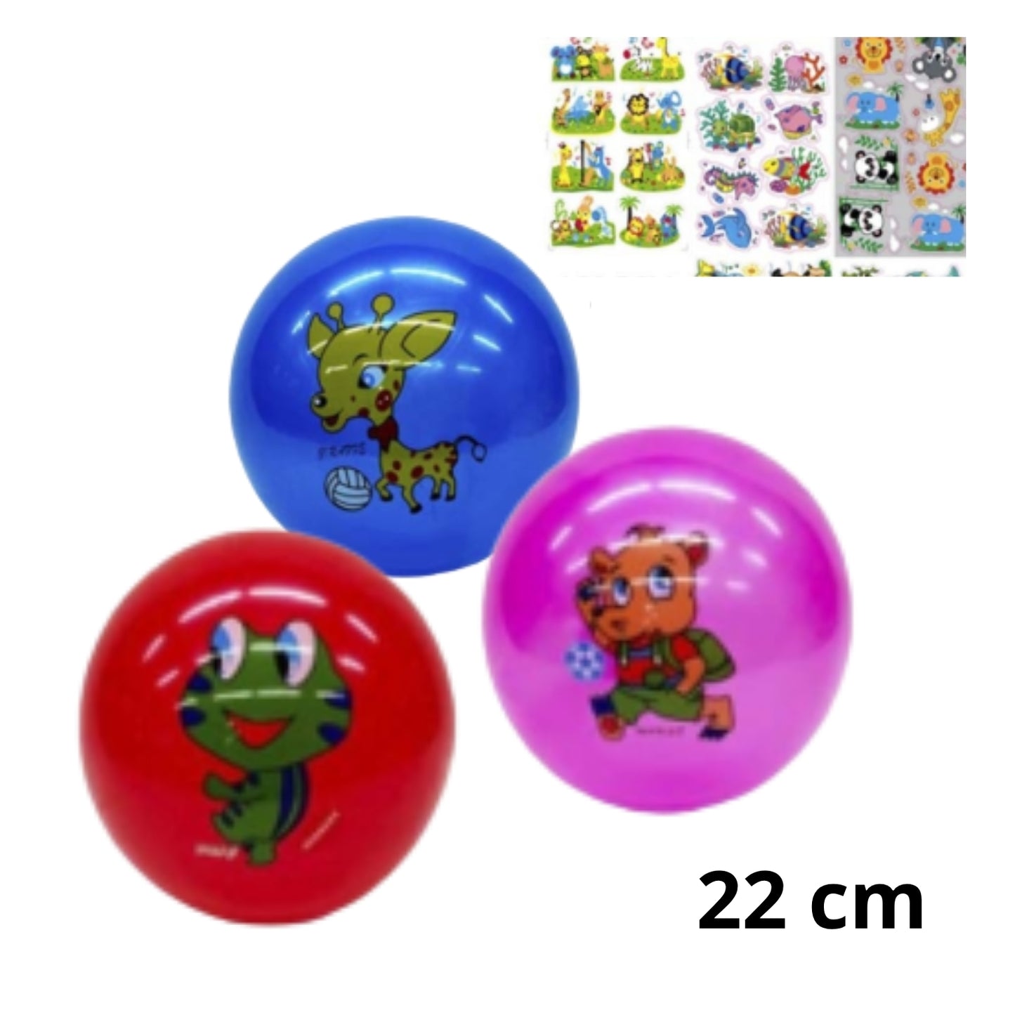 CR-2160A PELOTA INFLABLE 22 CM CON 12 PZS O CAJA CON 50 PQTS