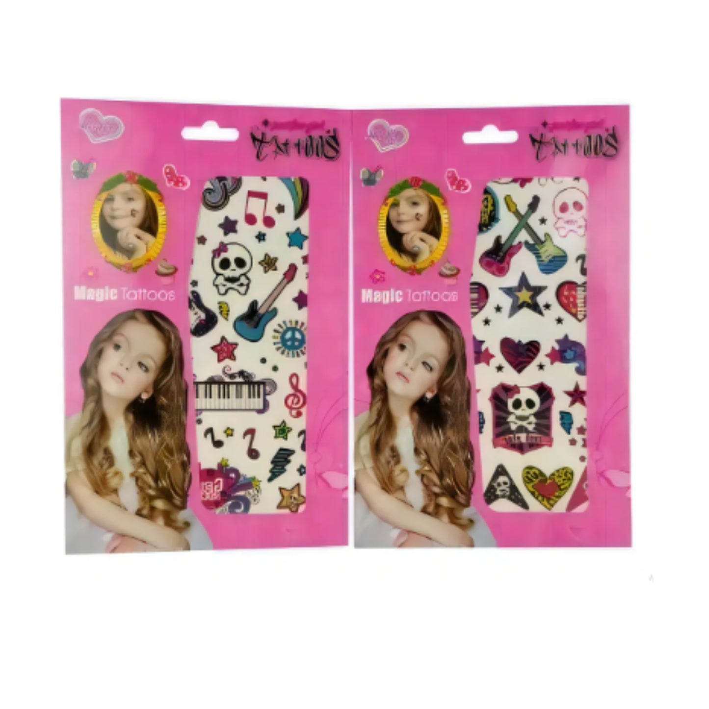 8800-1/2/5 CALCOMONIAS TATTOS 4 MOD NINA CON 1 PZ O CAJA CON 480 PZS