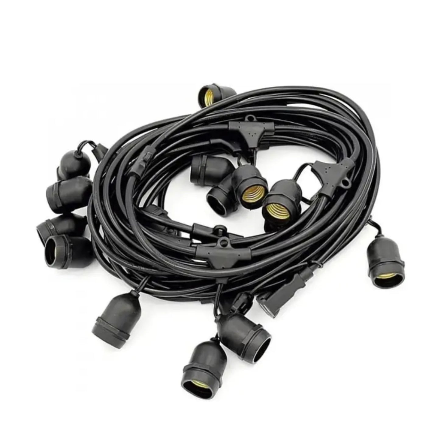 66087 GUIRNALDA VINTAGE SIN BOMBILLA IMPERMEABLE E27 10M 10 SOCKETS CON 1 PZ O CAJA CON 15 PZS