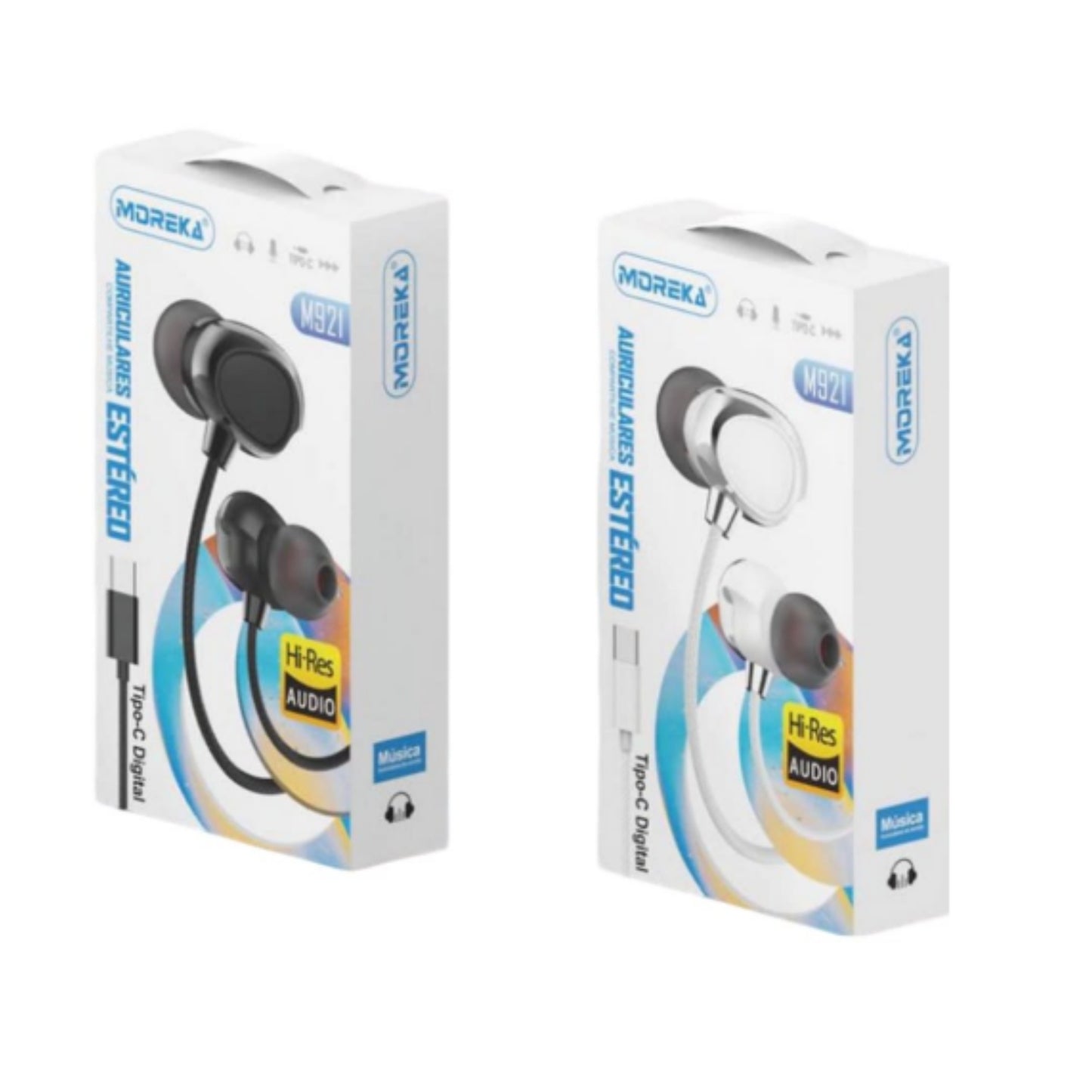M921 AUDIFONOS ALAMBRICOS MANOS LIBRES CON ALMOHADILLAS DE SILICONA ERGONOMICA Y CABLE 120 CM CON ENTRADA TIPO C CON 1 PZ O CAJA CON 400 PZS