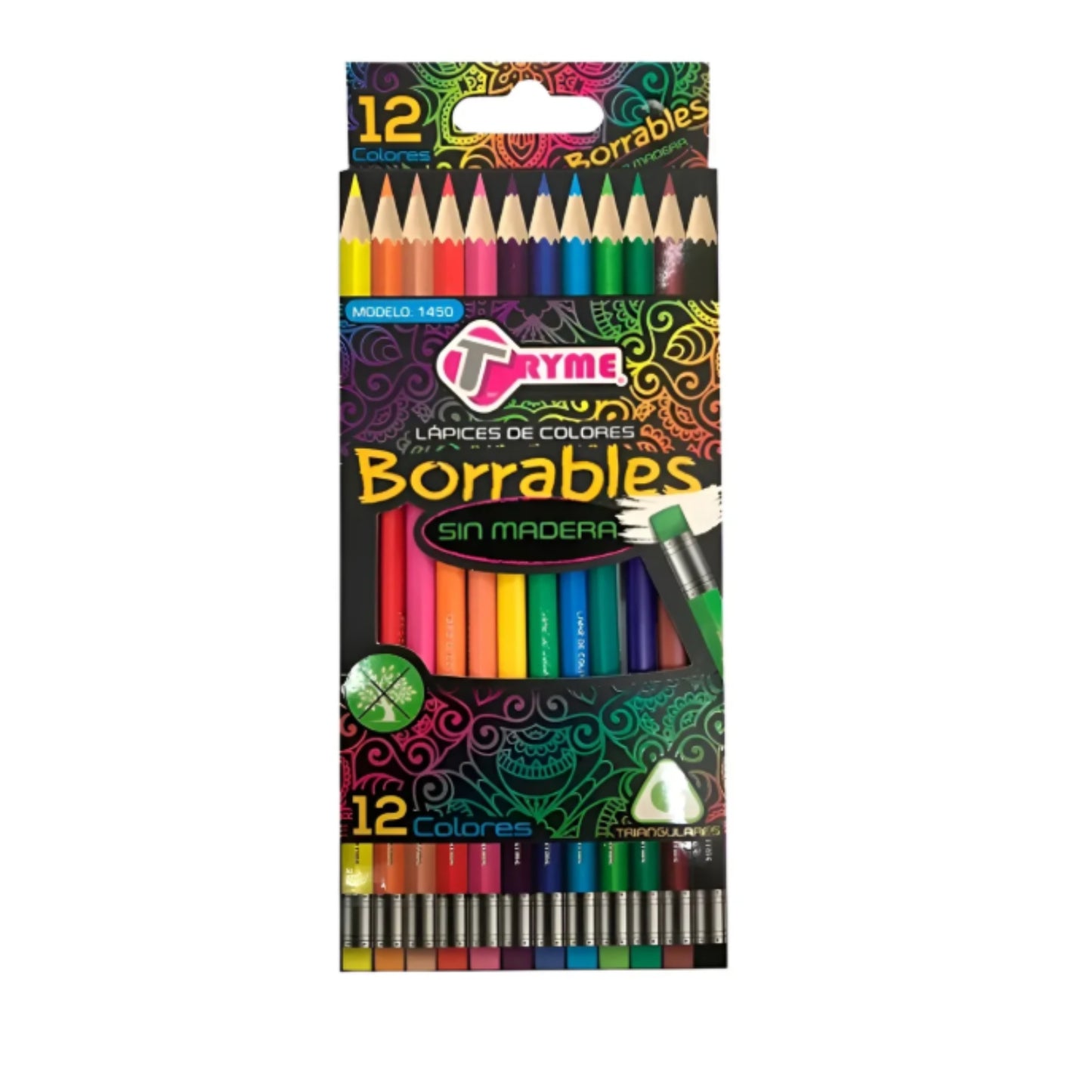 N-GPMX-965 1450-12 COLORES BORRABLES 12 PZS CON 1 PZ O CAJA CON 96 PZS