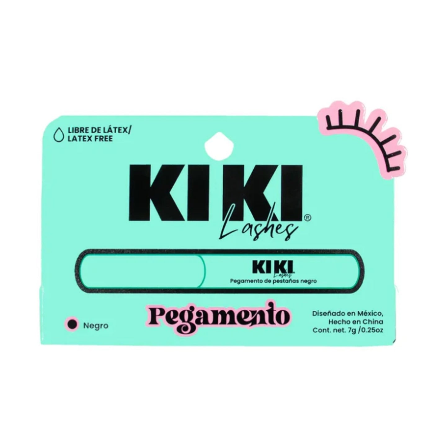 KG100 PEGAMENTO PARA PESTAÑAS DE ESPATULA NEGRO KIKI 7G,CON 1 PQT O CAJA CON 12 PQTS