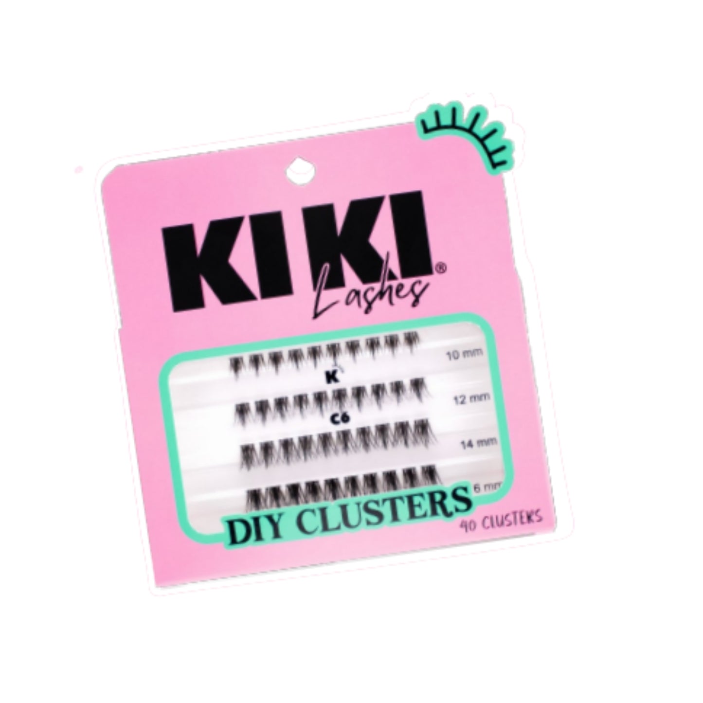 KC6 DIY CLUSTERS KIKI LASHES SET DE PESTAÑAS POSTIZAS, CON 1 PQ O CAJA CON 12 PQTS