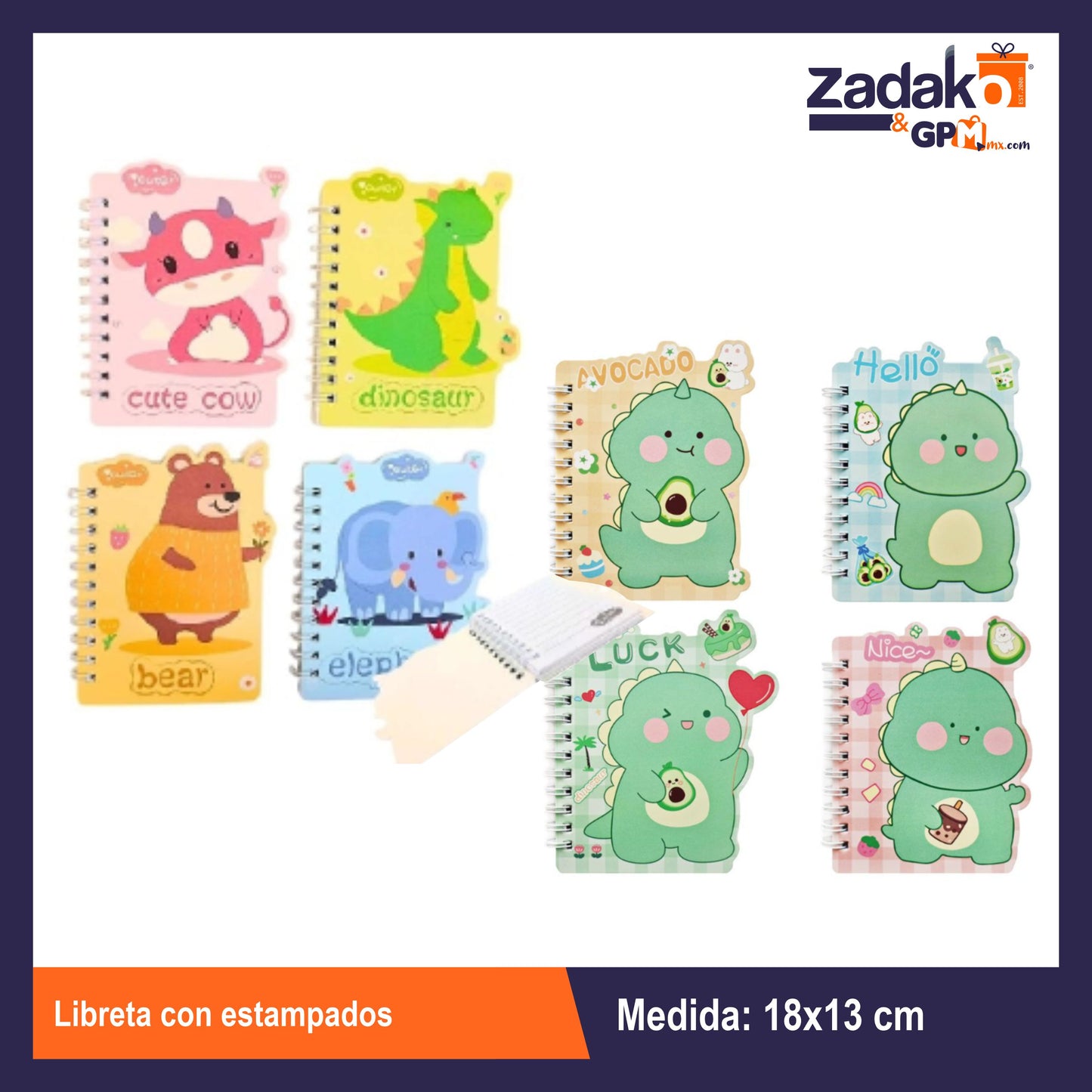 HFY-11015 LIBRETA CON 24 PZS O CAJA CON 20 PQTS
