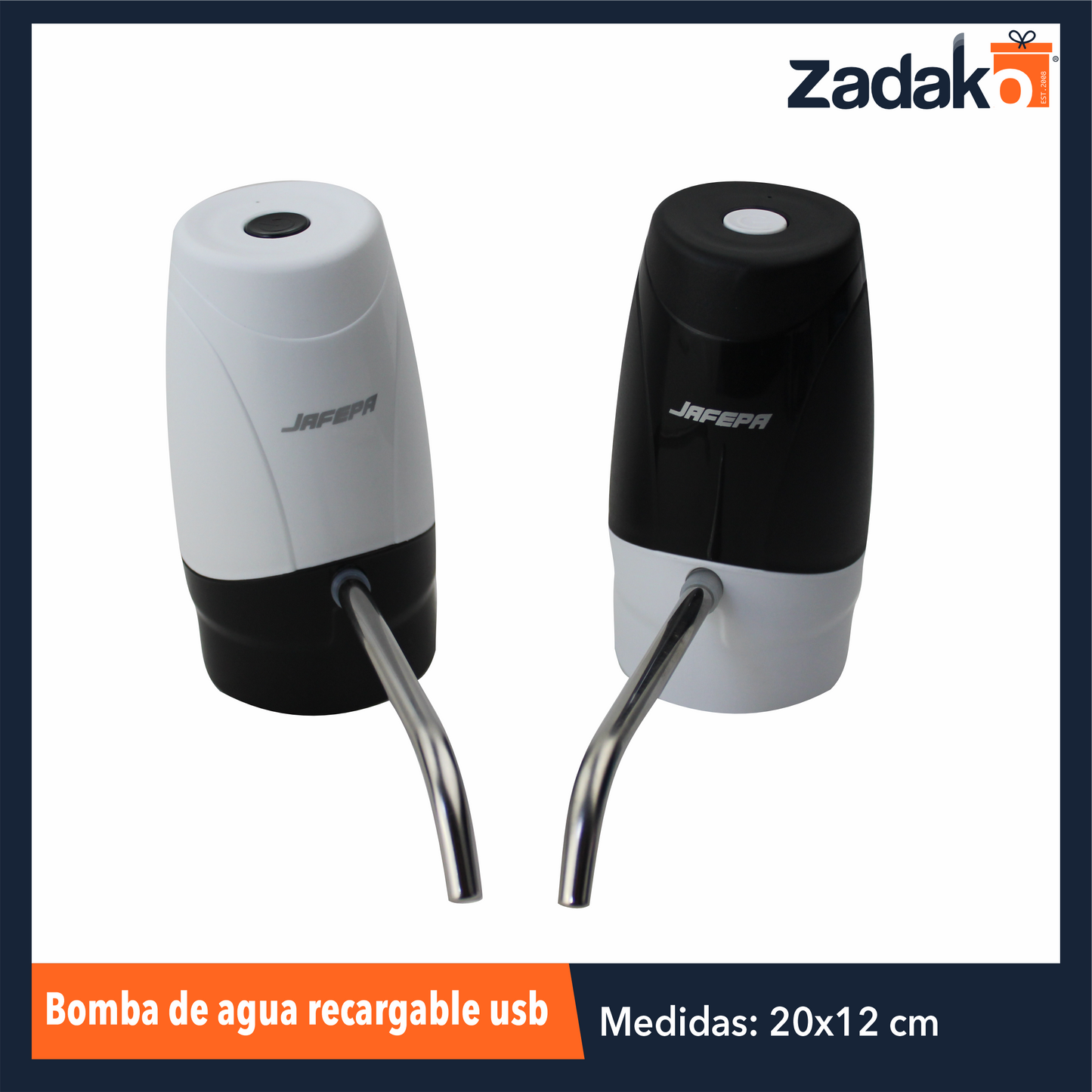 JLB-H BOMBA DE AGUA RECARGABLE USB CON 1 PZ O CAJA CON 64 PZS