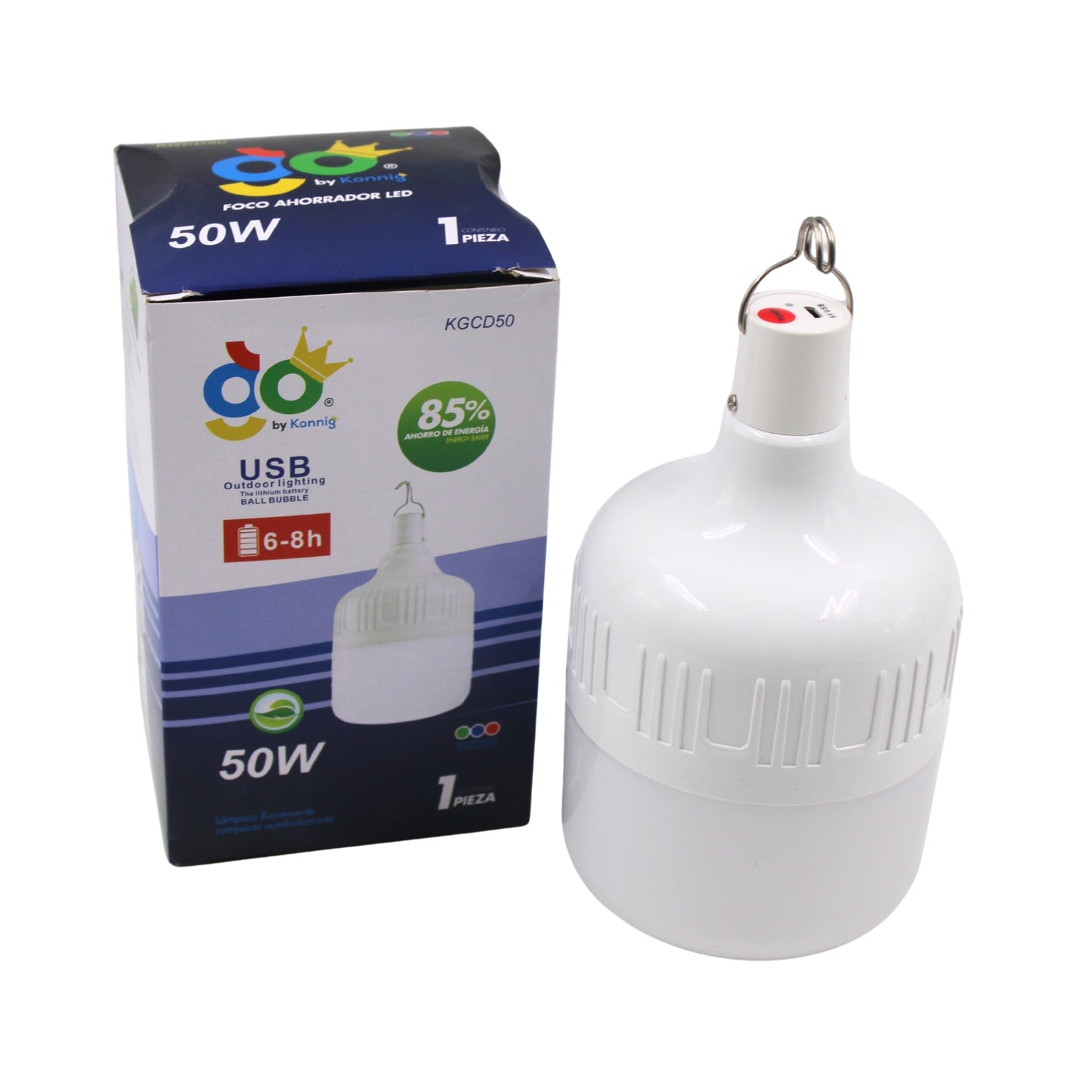 N-GPM-16334 KGCD50 FOCO DE LED 50W RECARGABLE CON 1 PZ O CAJA CON 50 PZS