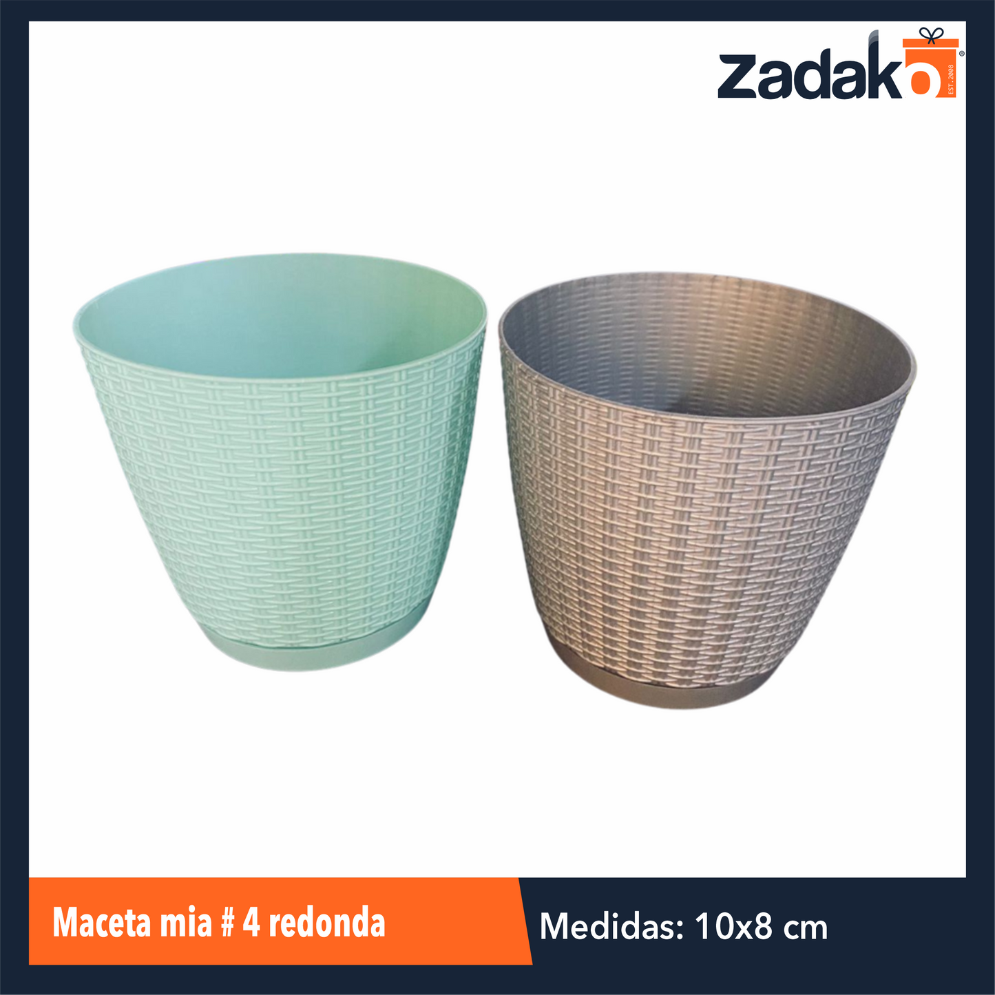 MACETA MIA # 4 REDONDA CON 1 PZ O CAJA CON 12 PZS