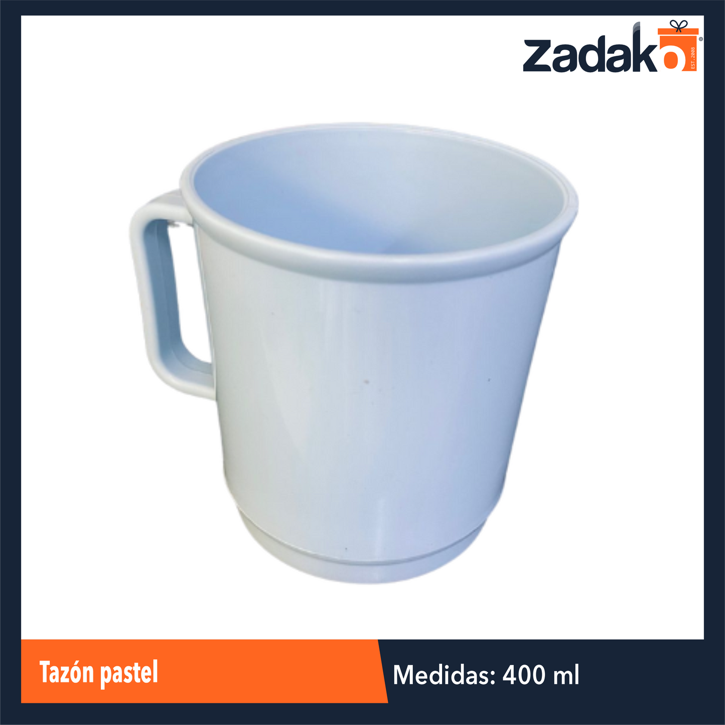 MX-117P MELAPLAST TAZA DE COLORES PASTEL 400ML, CON 1 PZ O CAJA CON 80 PZS