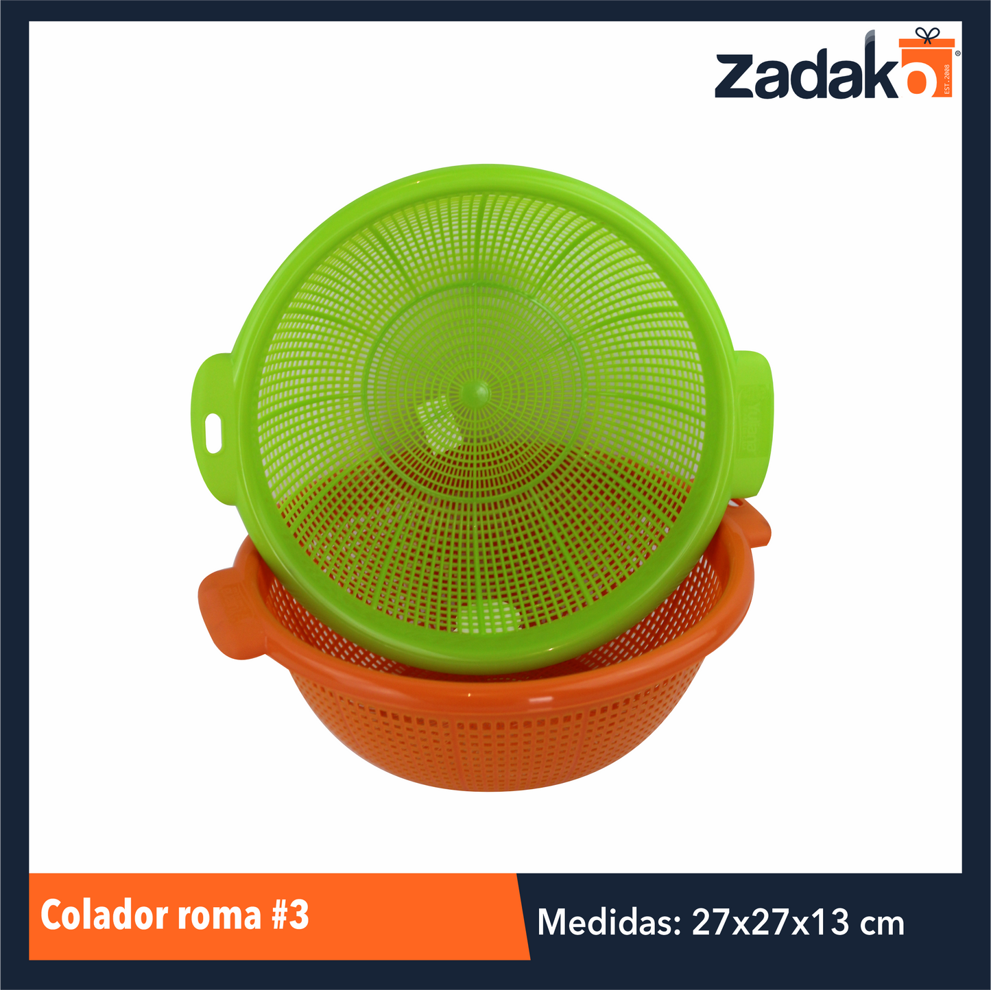 N-GPM-4966 MX-201 COLADOR ROMA No. 3, CON 1 PZ O CAJA CON 30 PZS