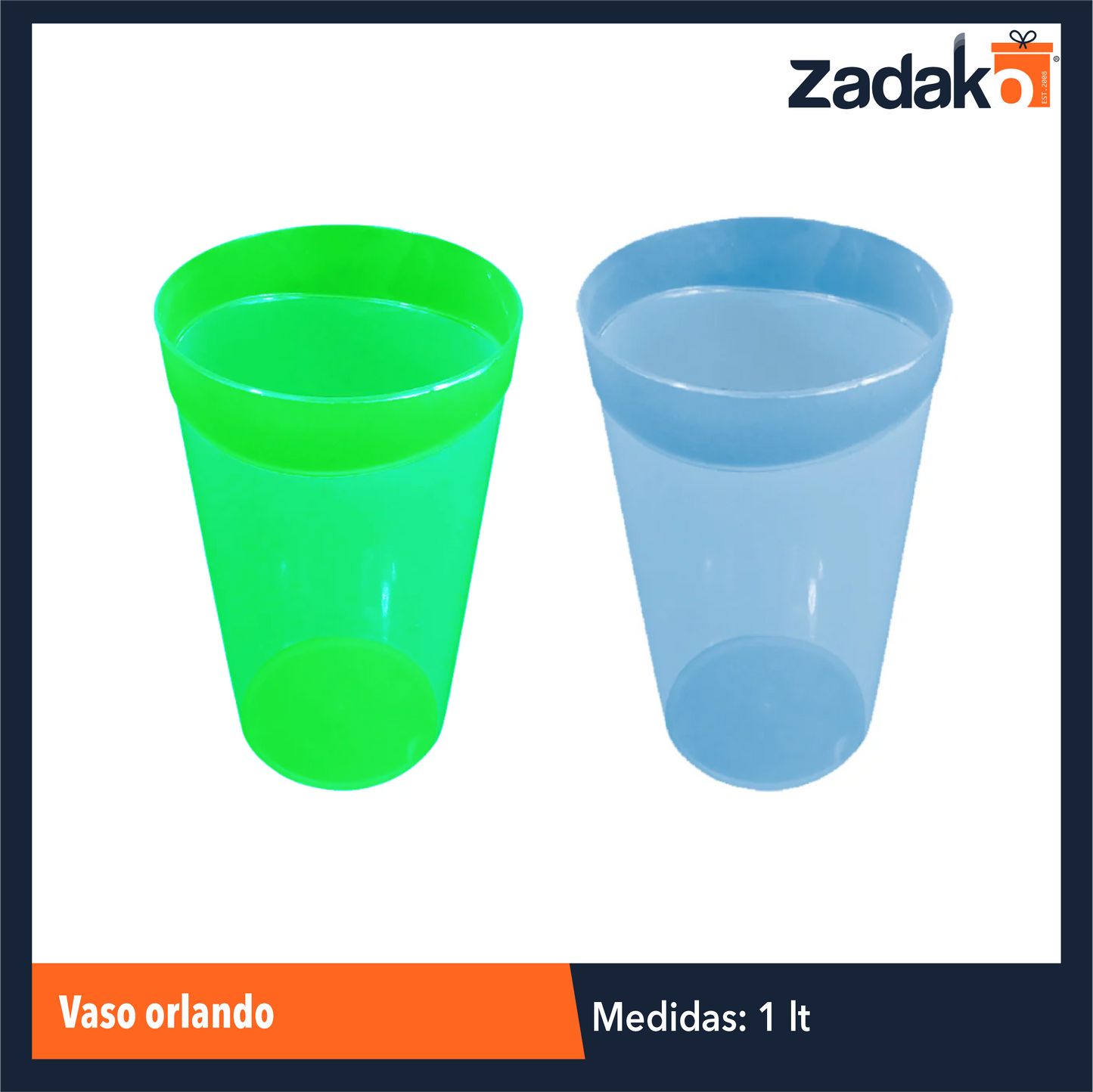 MX-232 VASO ORLANDO 1 LITRO, CON 1 PZ O CAJA CON 50 PZS
