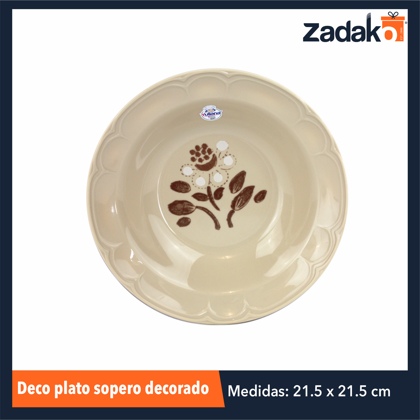 MX-239 DECO PLATO SOPERO DECORADO, CON 1 PZ O CAJA CON 50 PZS