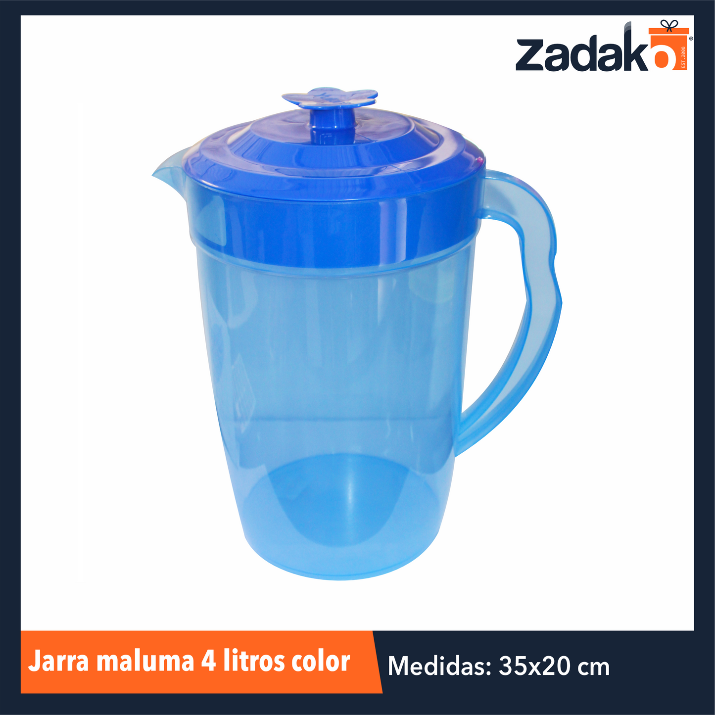 MX-254 JARRA MALUMA 4 LITROS COLOR , CON 1 PZ O CAJA CON 8 PZS