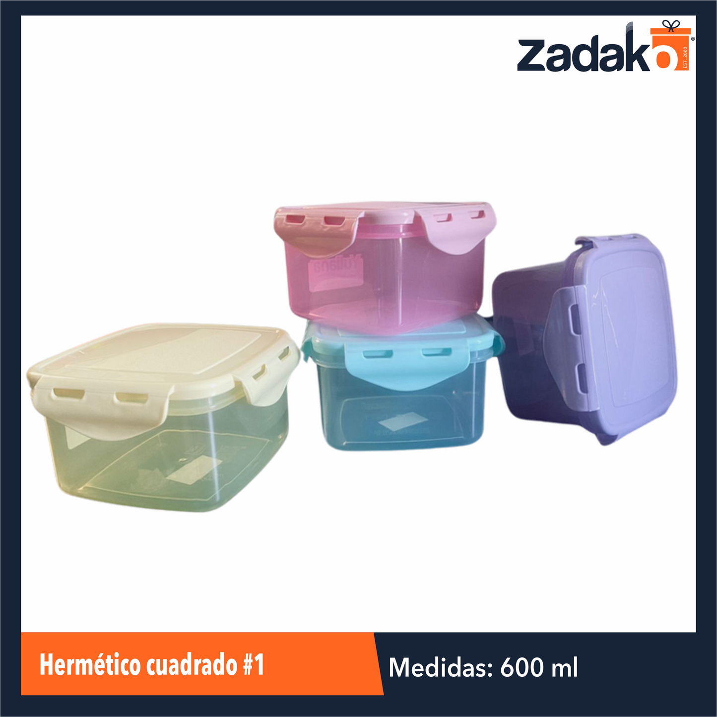 MX-339 HERMETICO CUADRADO No. 1, CON 1 PZ O CAJA CON 24 PZS