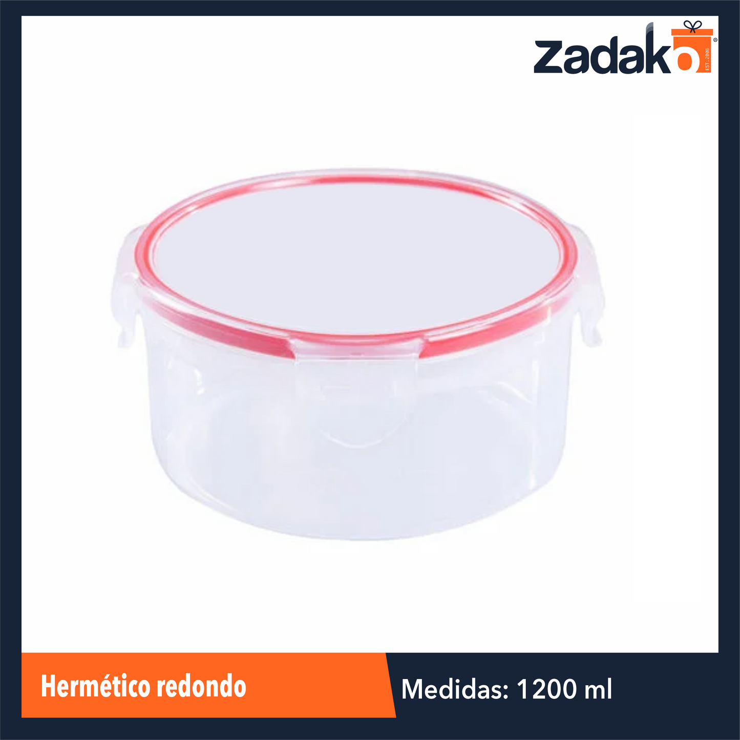 MX-346 HERMETICO REDONDO 1200 ML, CON 1 PZ O CAJA CON 15 PZS