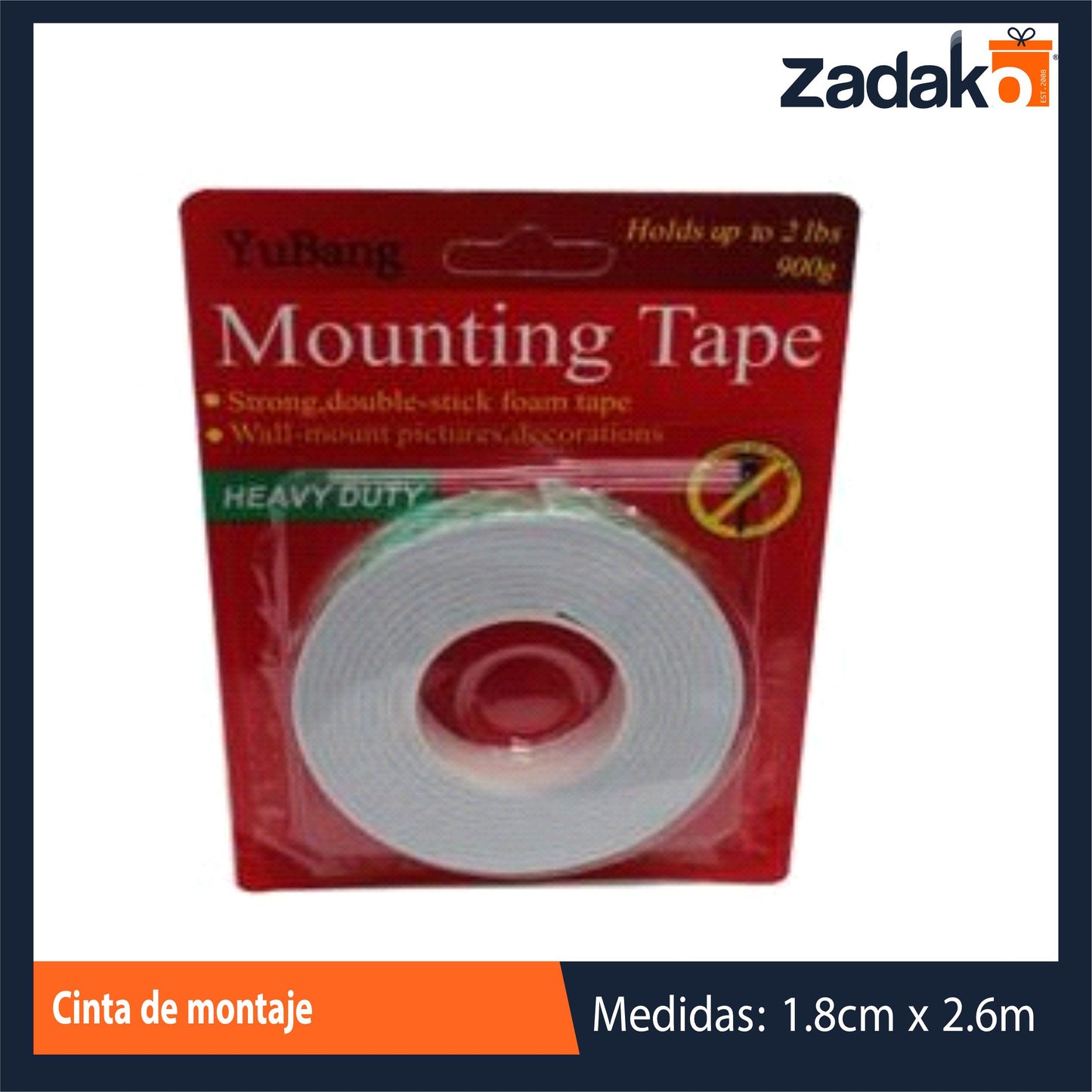 GPM-6935 NA-0071 CINTA DE MONTAJE CON 1 PZ O CAJA CON 288 PZS