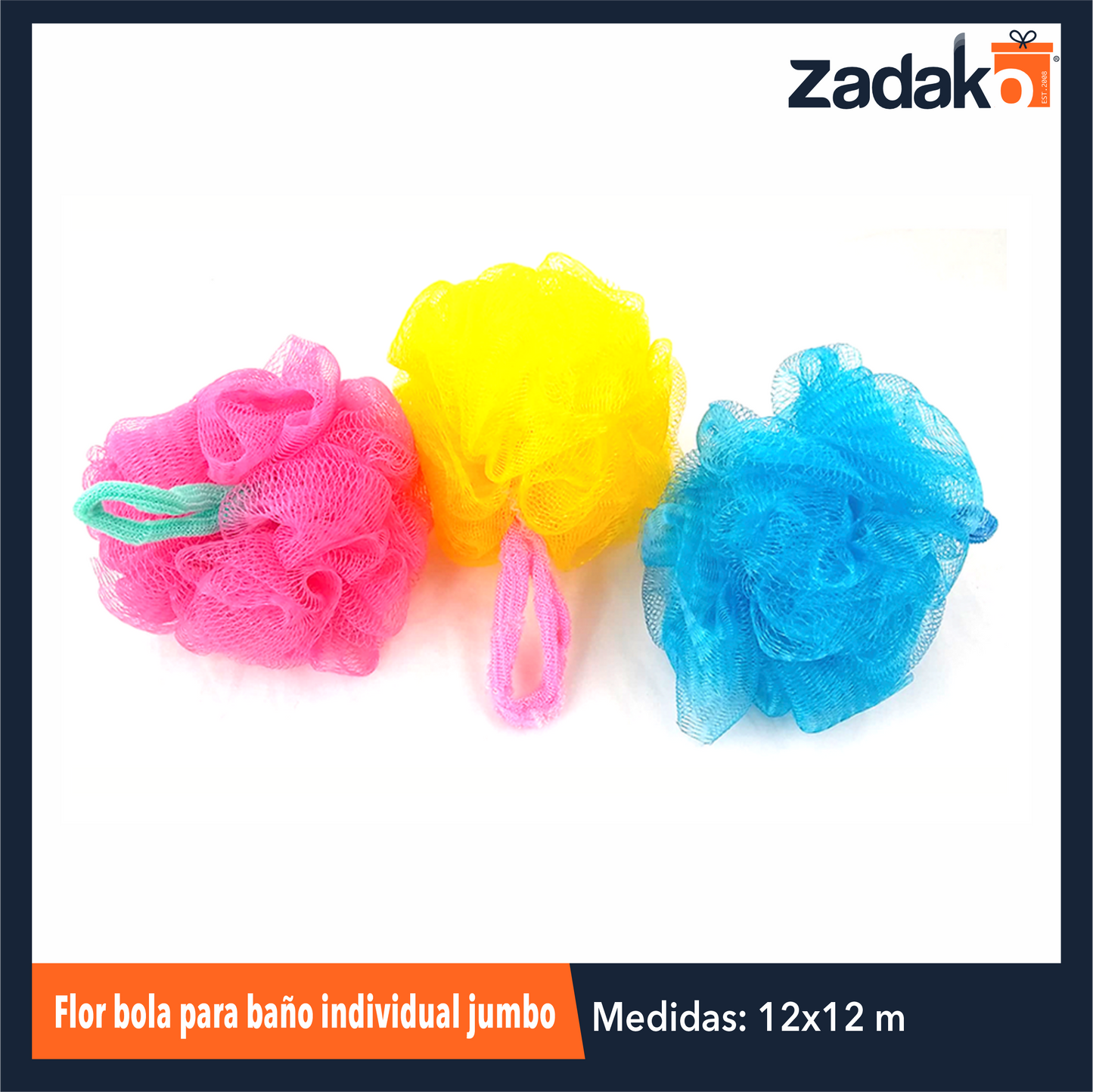 PAEB025/30 FLOR BOLA PARA BAÑO INDIVIDUAL JUMBO CON 1 PZ O CAJA CON 30 PZS